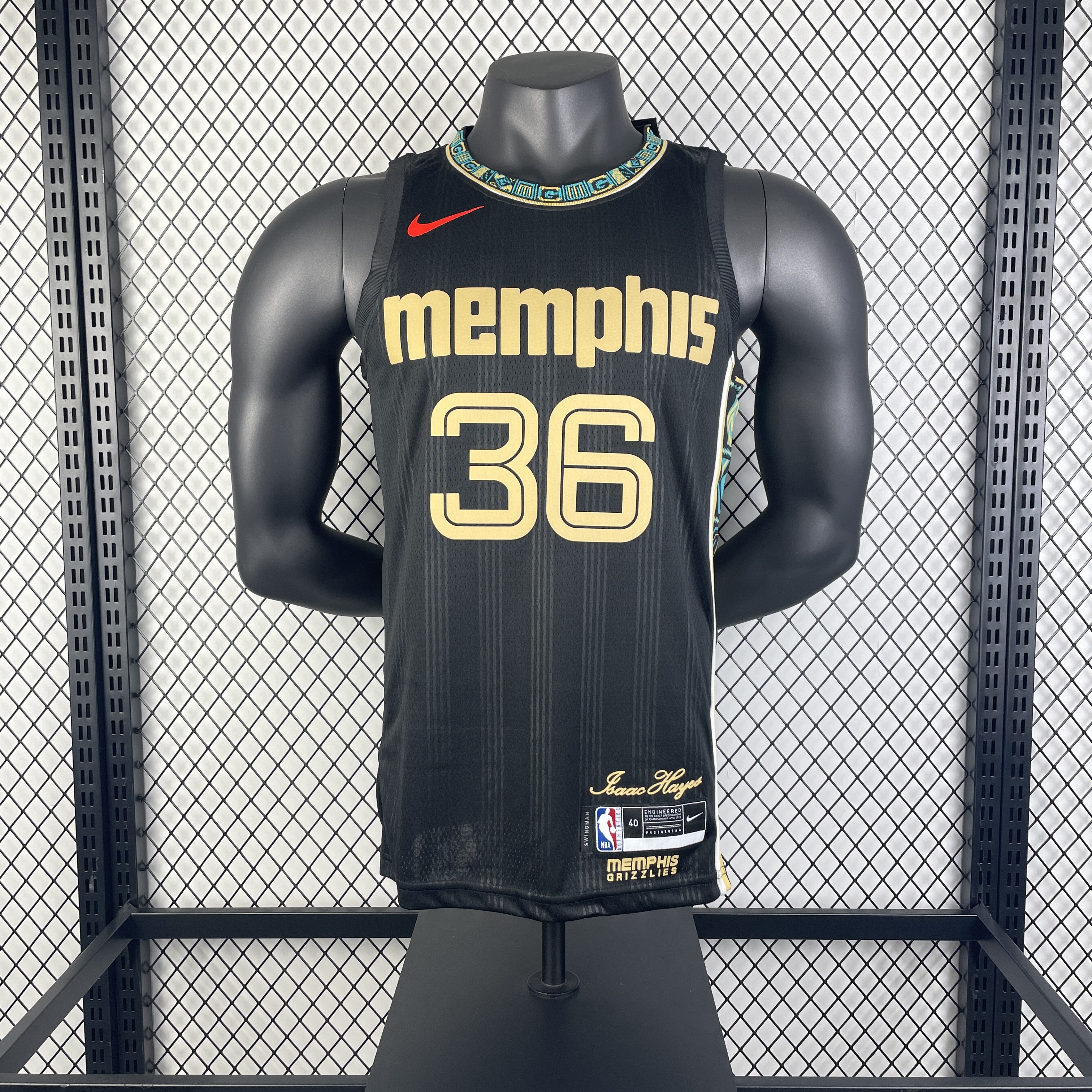 23 Season Grizzlies Black No.36 S-XXL