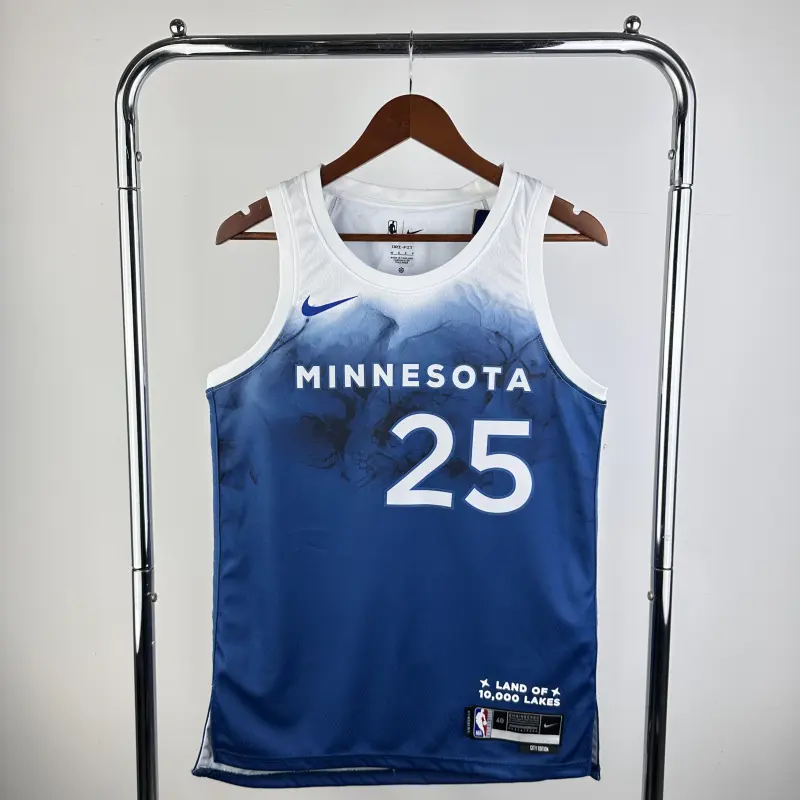 24 SEASON MINNESOTA TIMBERWOLVES CITY VERSION JERSEY NO.25 ROSE