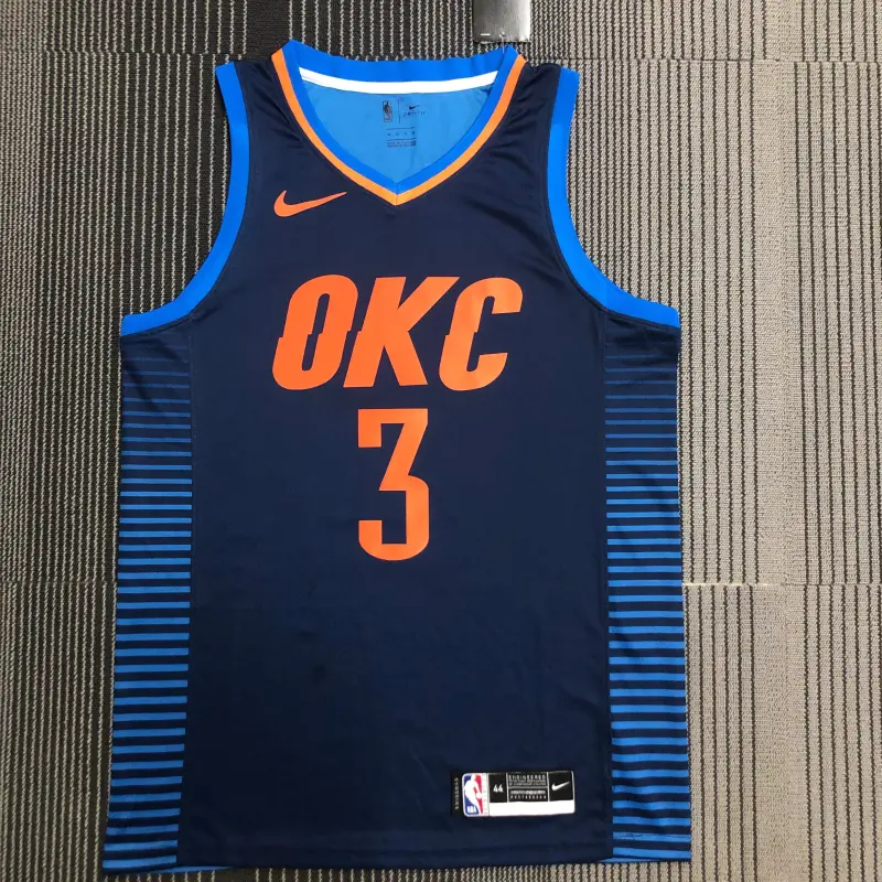 Oklahoma City Thunder Blue STRIPE No.3 Paul