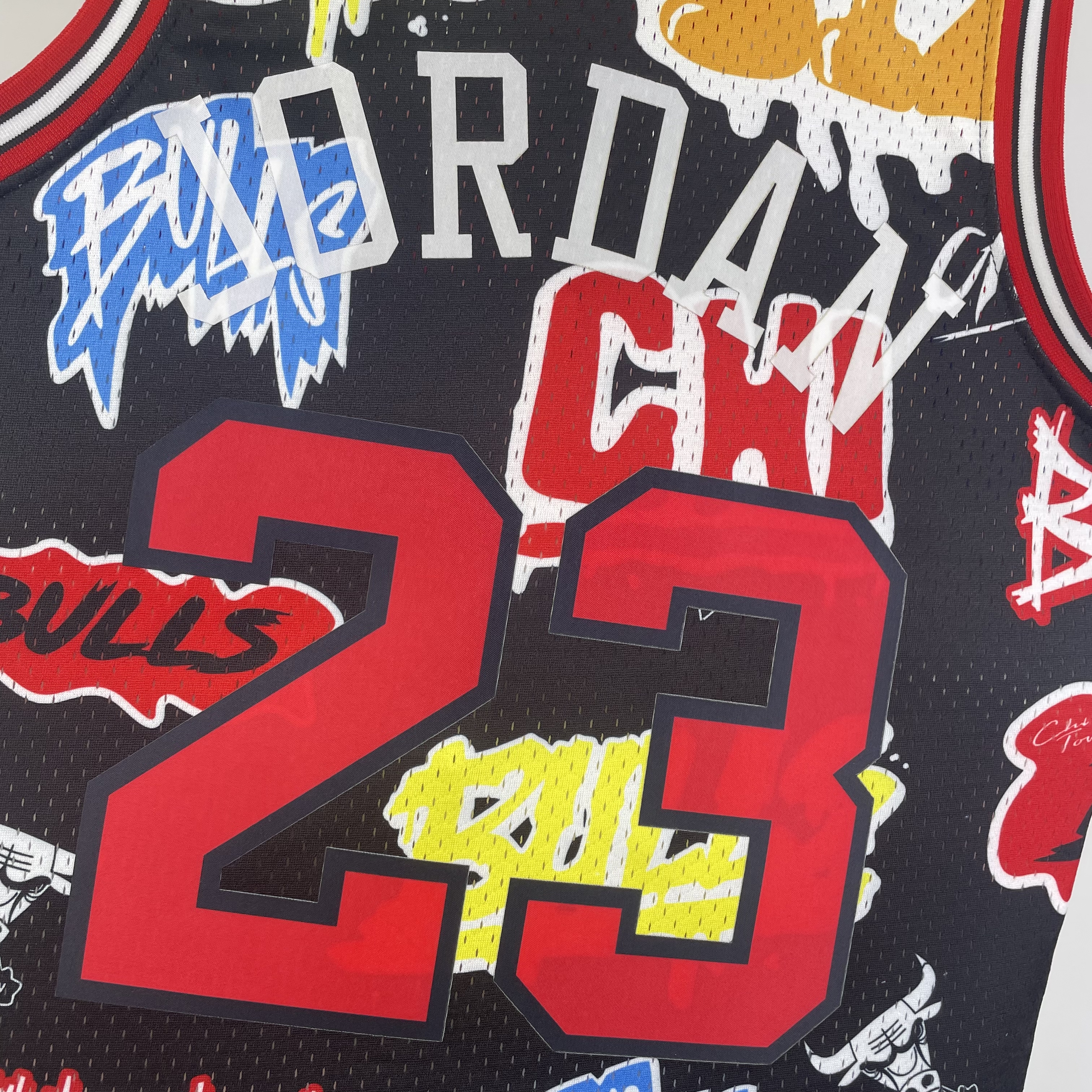 MN Heat Pressed Vintage : SW Bulls 97/98 Graffiti No.23 Jordan