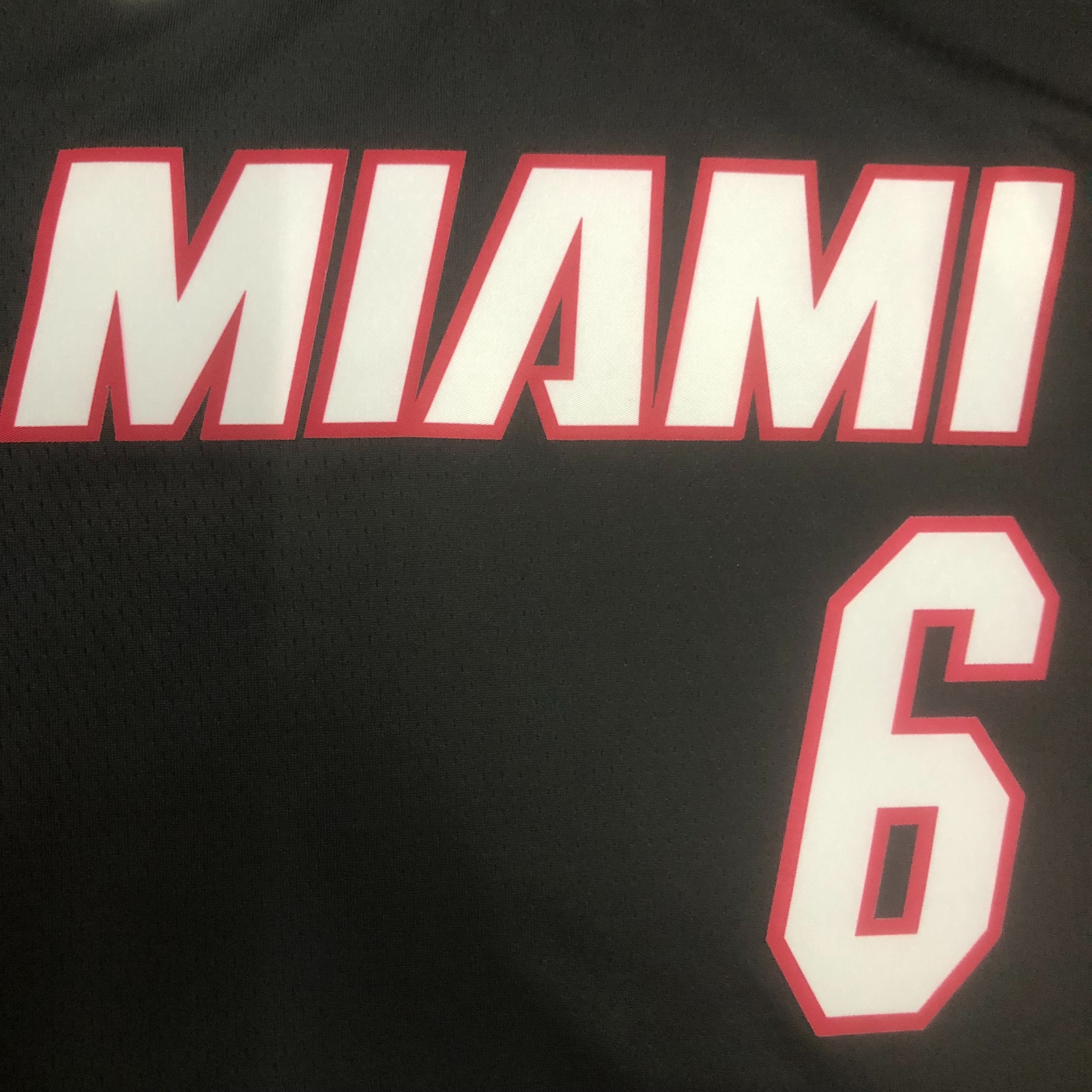23 Season Miami Heat Black  No.6 James