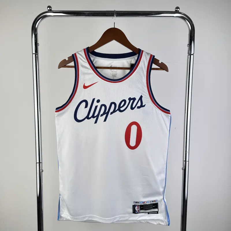 24/25 Season Los Angeles Clippers Home White No.0 Westbrook