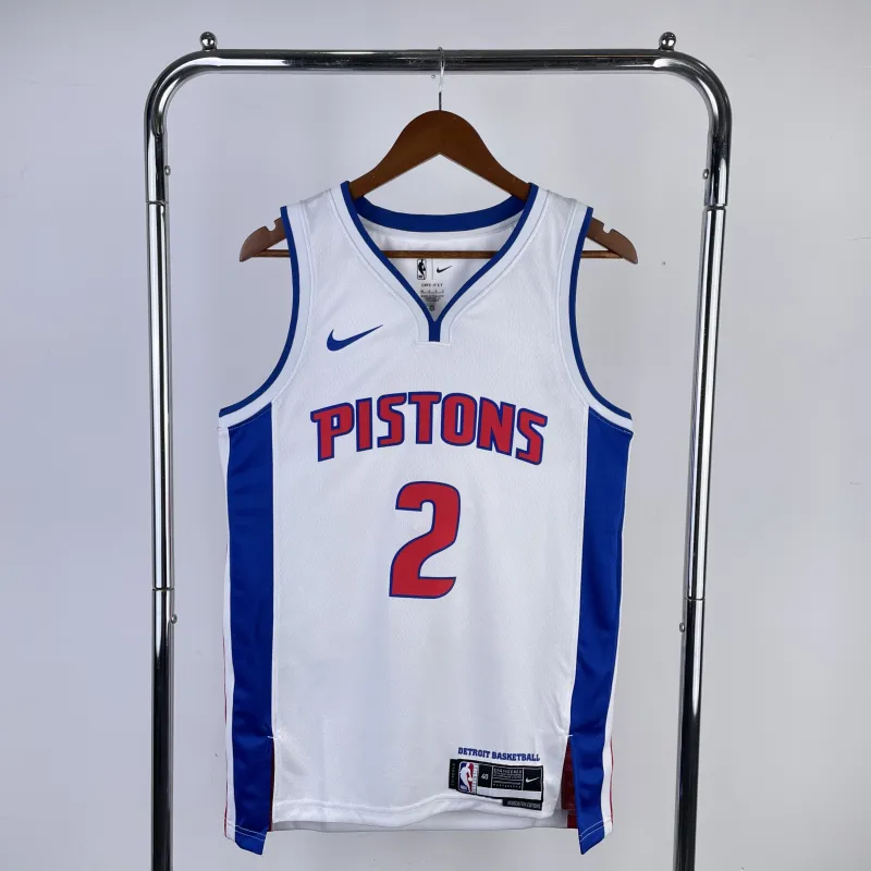 23 Season Detroit Pistons White Jersey #2