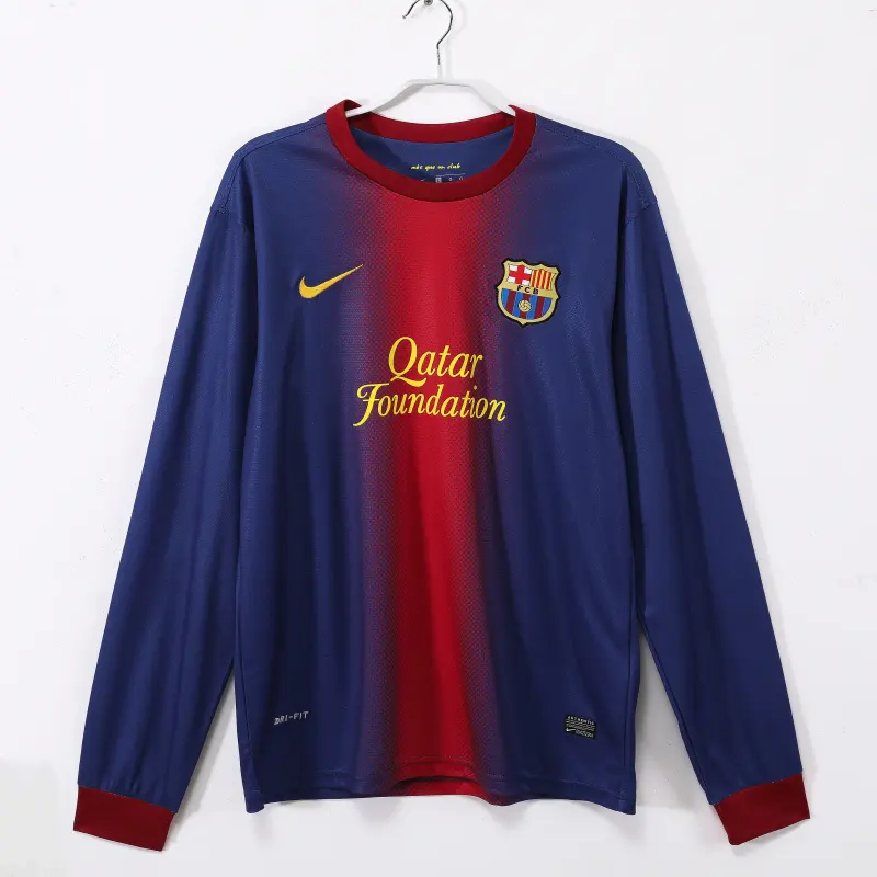 Retro 12/13 Barcelona Home Long Sleeves S-XXL
