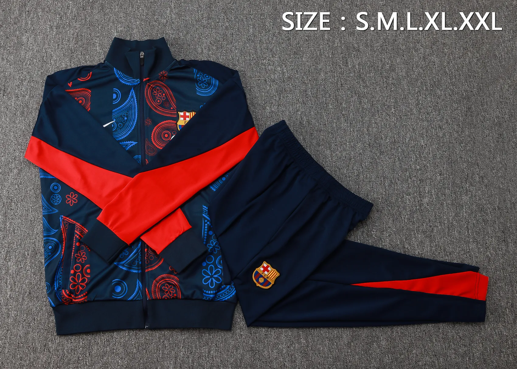 Adult/ Kids Barcelona 2425 full zipper Training Suit A841 3