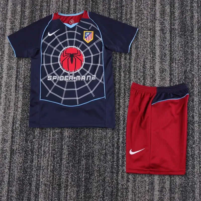 Kids Retro Kit 2004-05 Atletico de Madrid Away