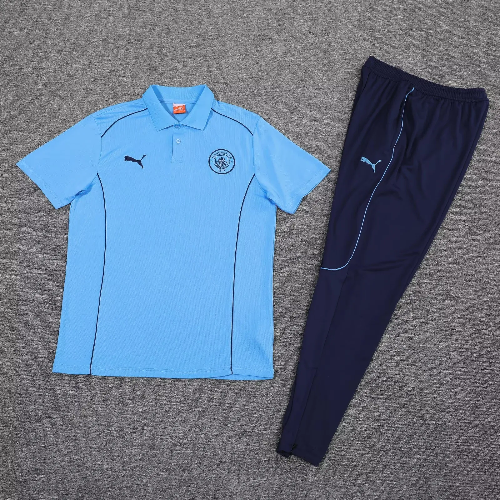Man City Short Sleeves Long Pants 3