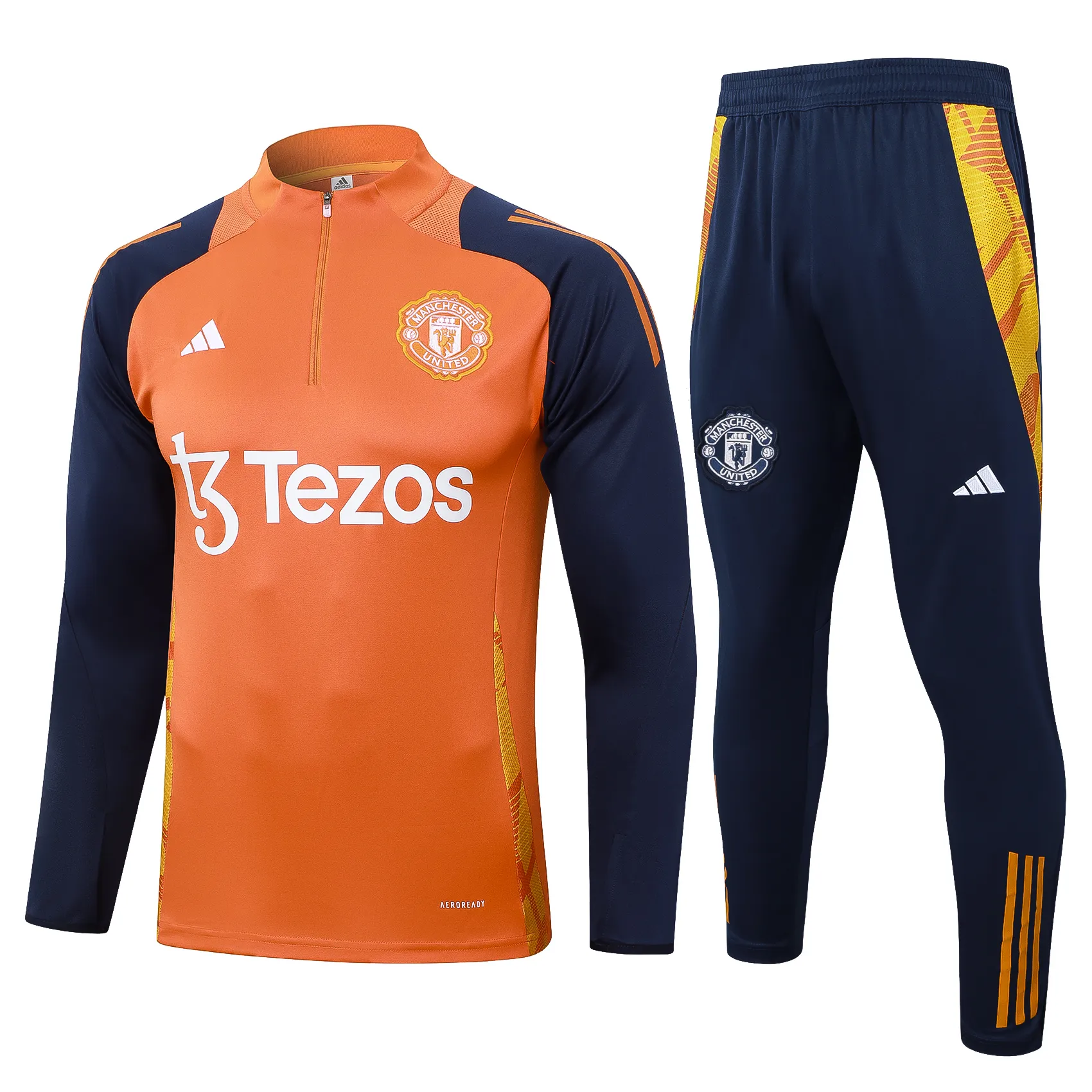 Adult/ Kids Manchester united 24/25 half zipper Training suit B874
