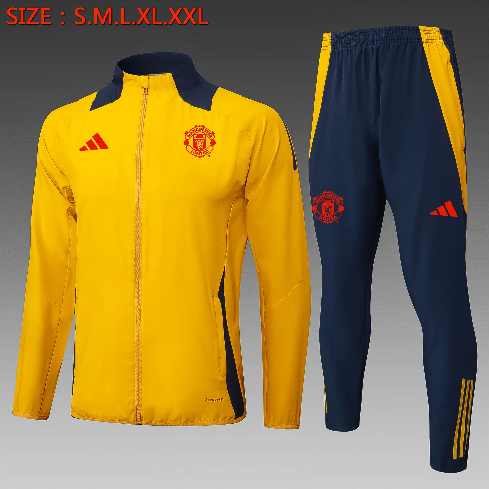 Adult/ Kids Manchester united 24/25 full zipper Training suit A852