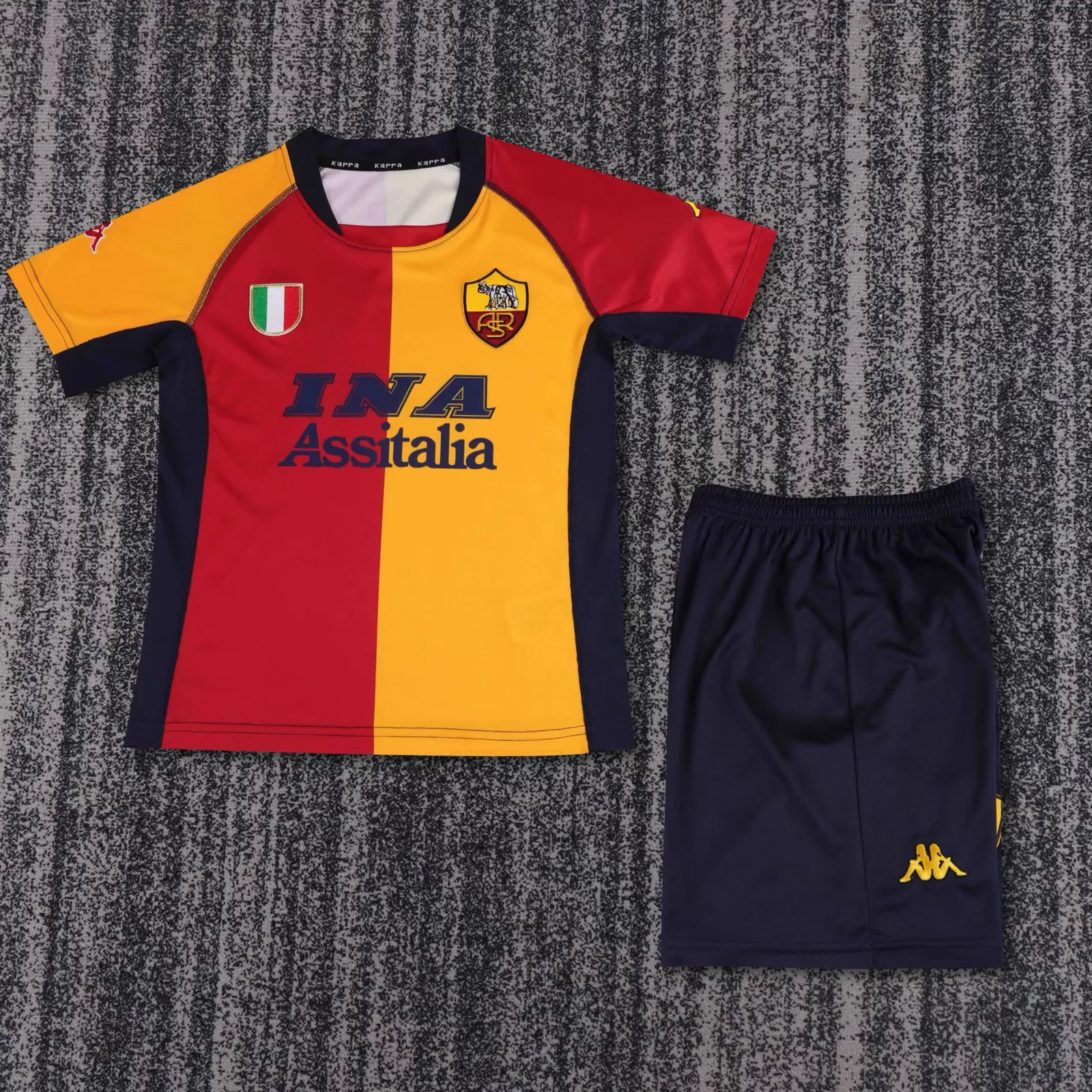 Kids Retro Kit Roma 2000-01 Home