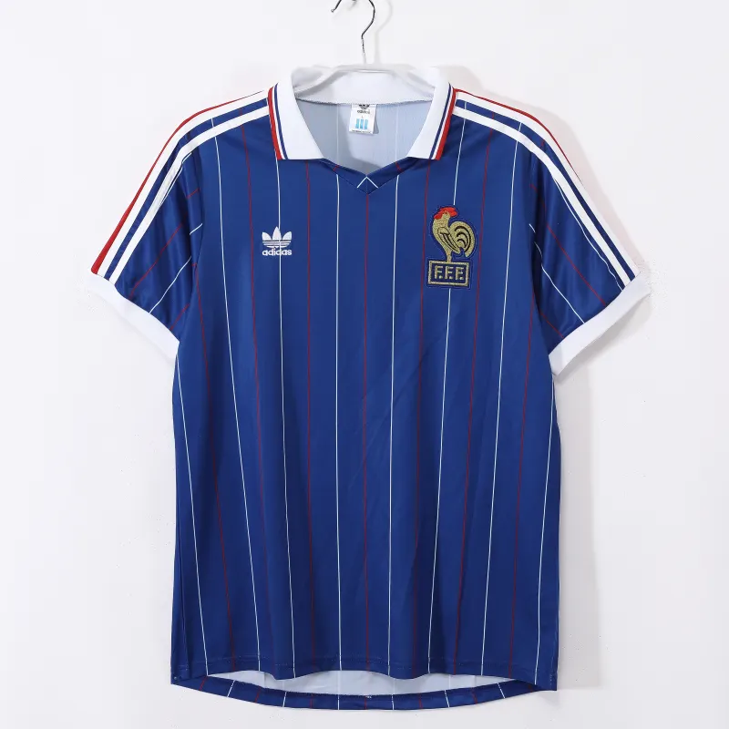 Retro Camisa France 1982 Home Blue