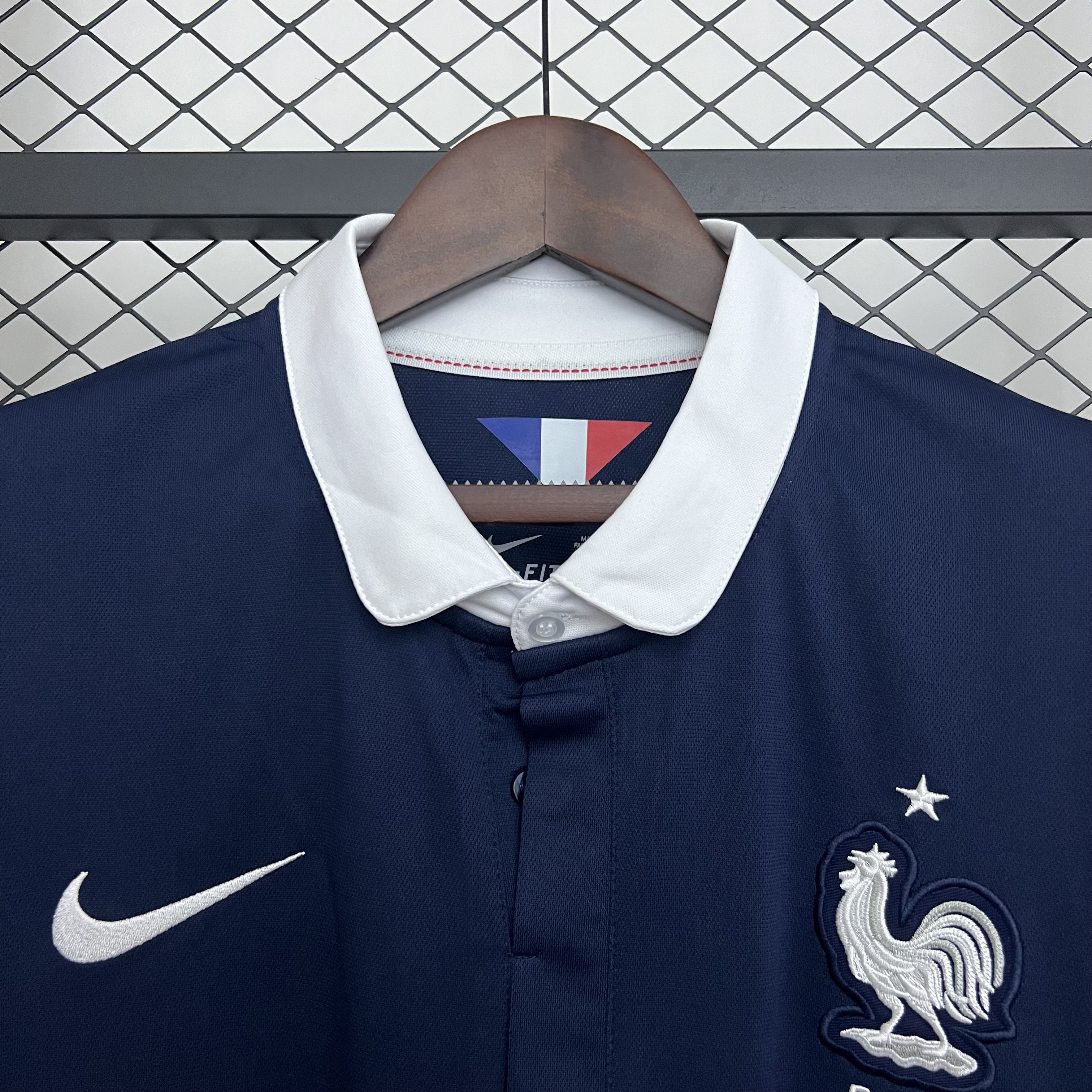 Retro France 2014 Home Kit Long Sleeves S-XXL 3