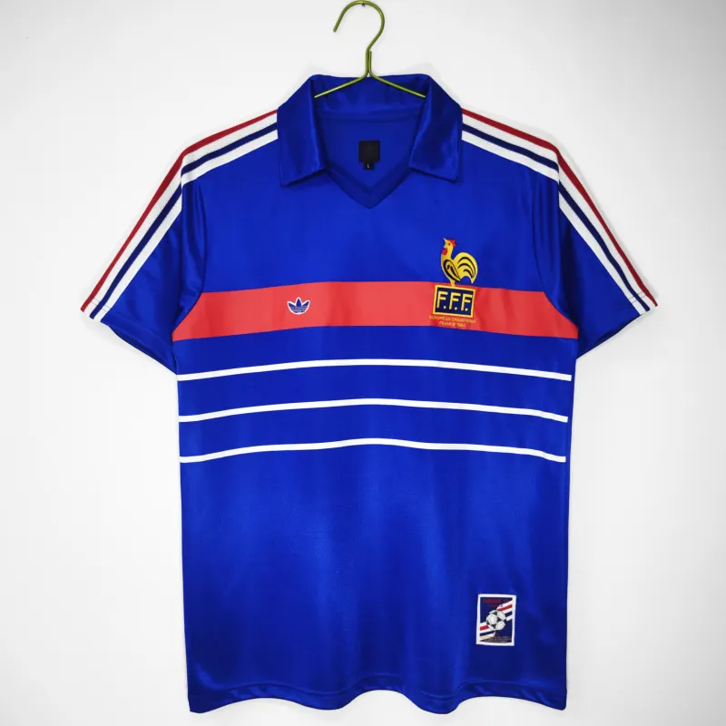 Retro Camisa France 1984 Home Blue