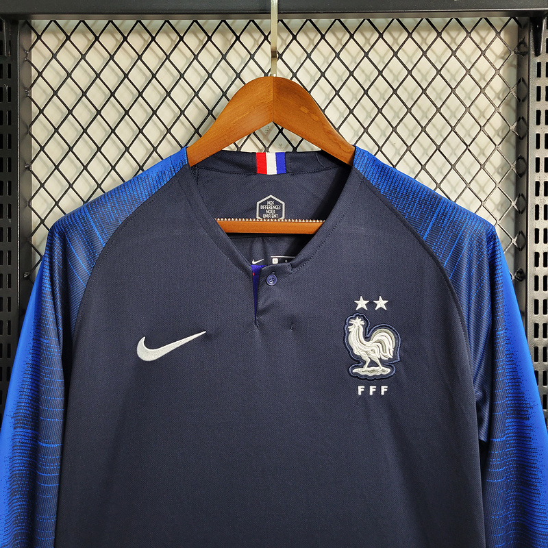 France 2018 World Cup Home Jersey Long Sleeves S-XXL 3