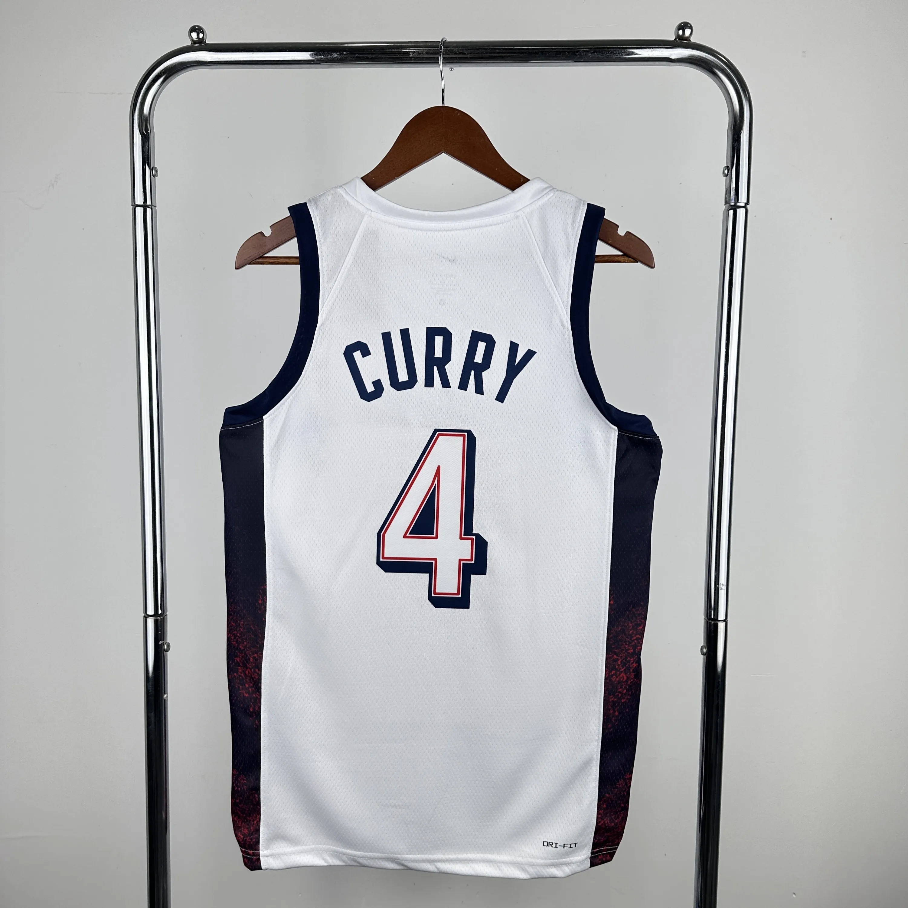 2024 Olympic Basketball USA White No.4 Curry