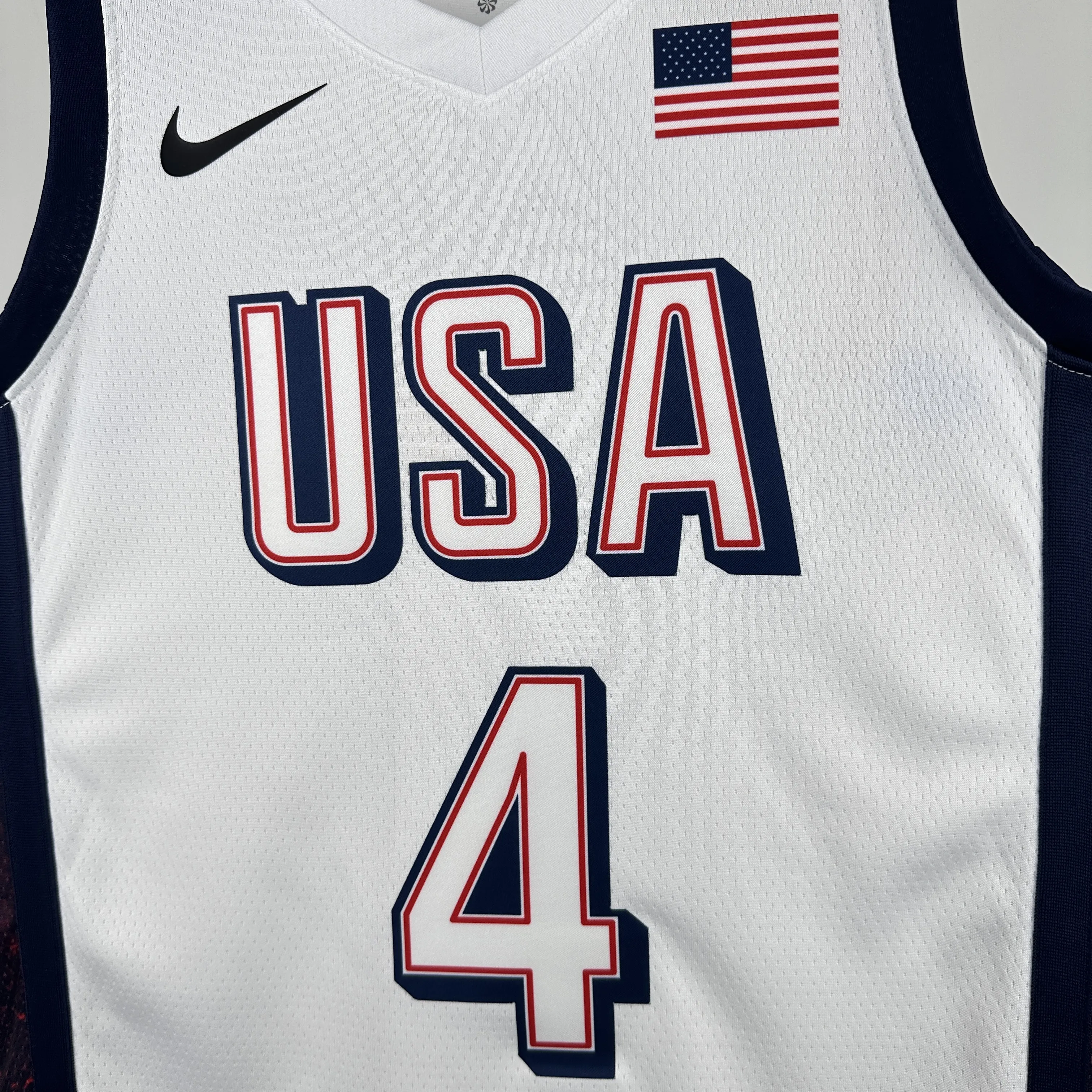 2024 Olympic Basketball USA White No.4 Curry 3