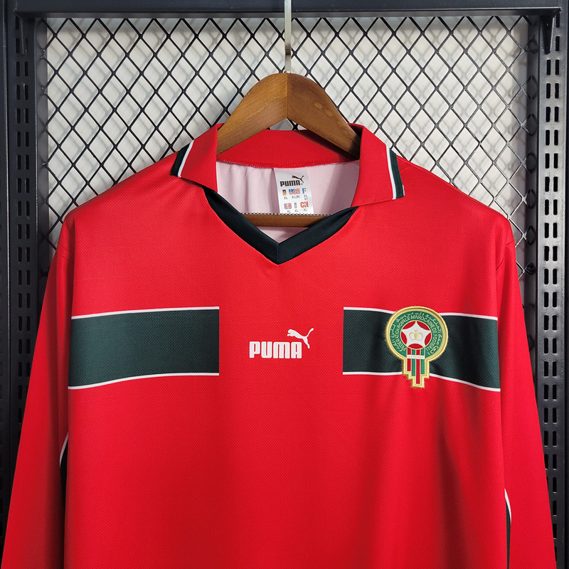 Retro Morocco 1998 Red Long Sleeves S-XXL 4