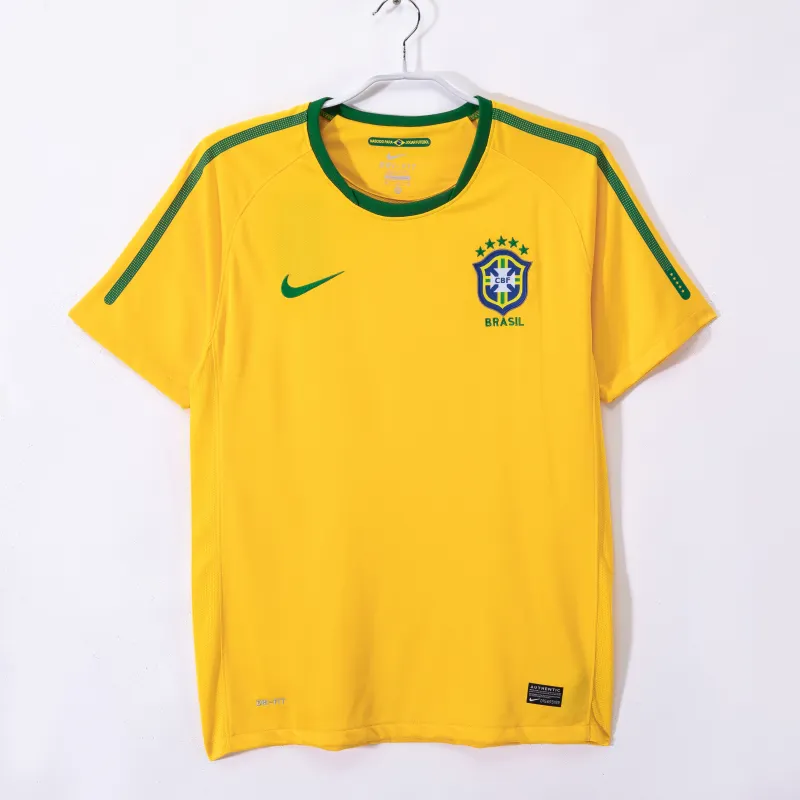 Retro Brazil 2010 Home Yellow