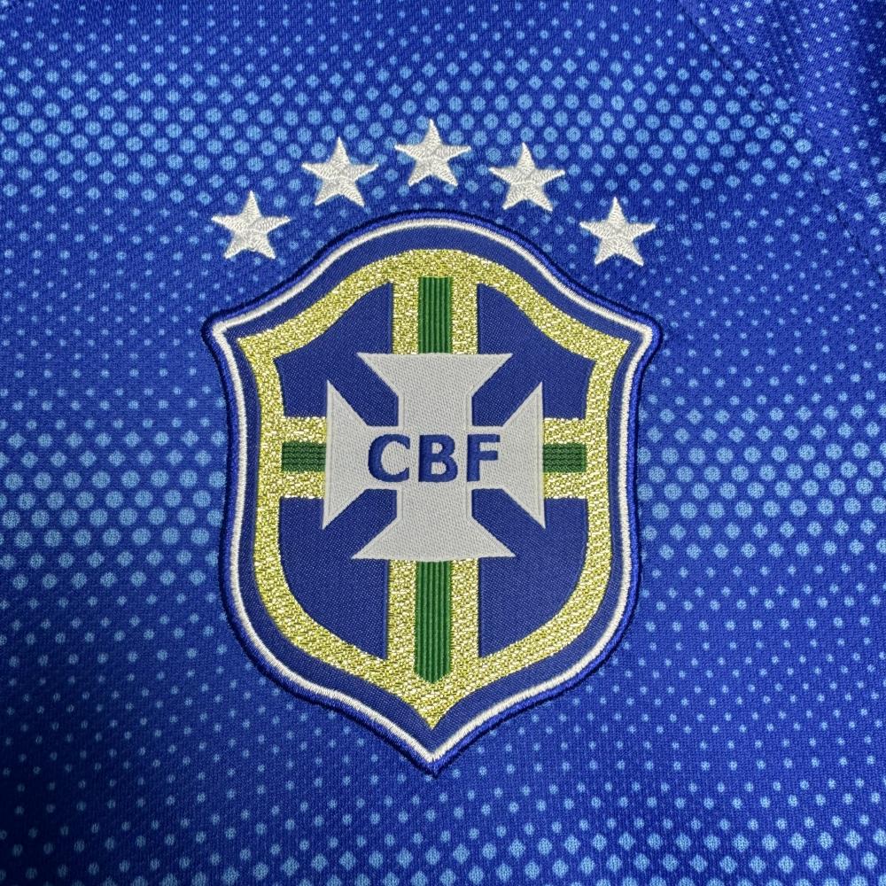 Retro  Brazil 2014 Away Blue 3