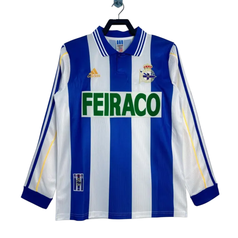 Retro Deportivo La Coruna 1999/2000 Home Long Sleeves