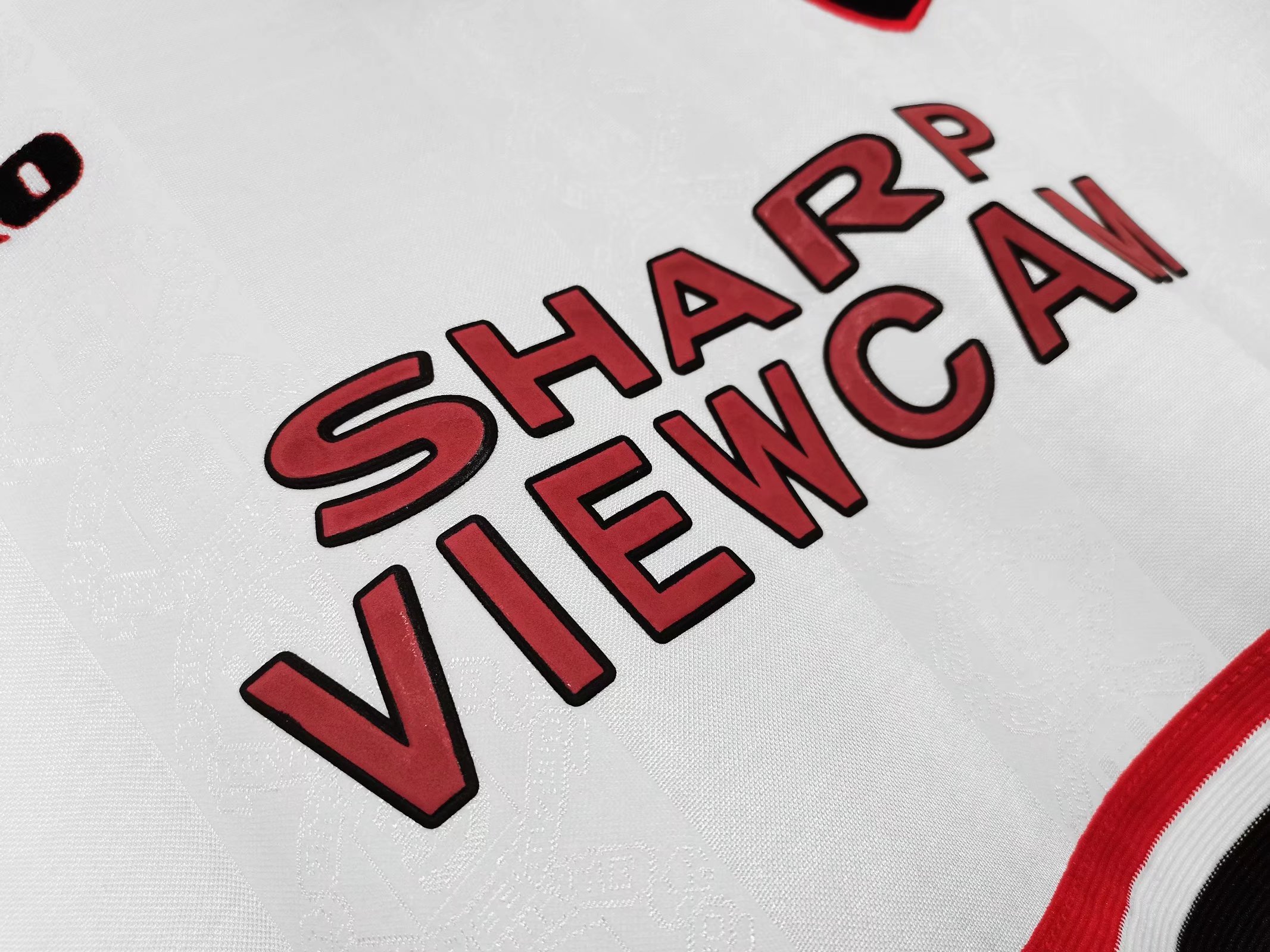 Retro Manchester United 97/99 Away -Branco Long Sleeves 4