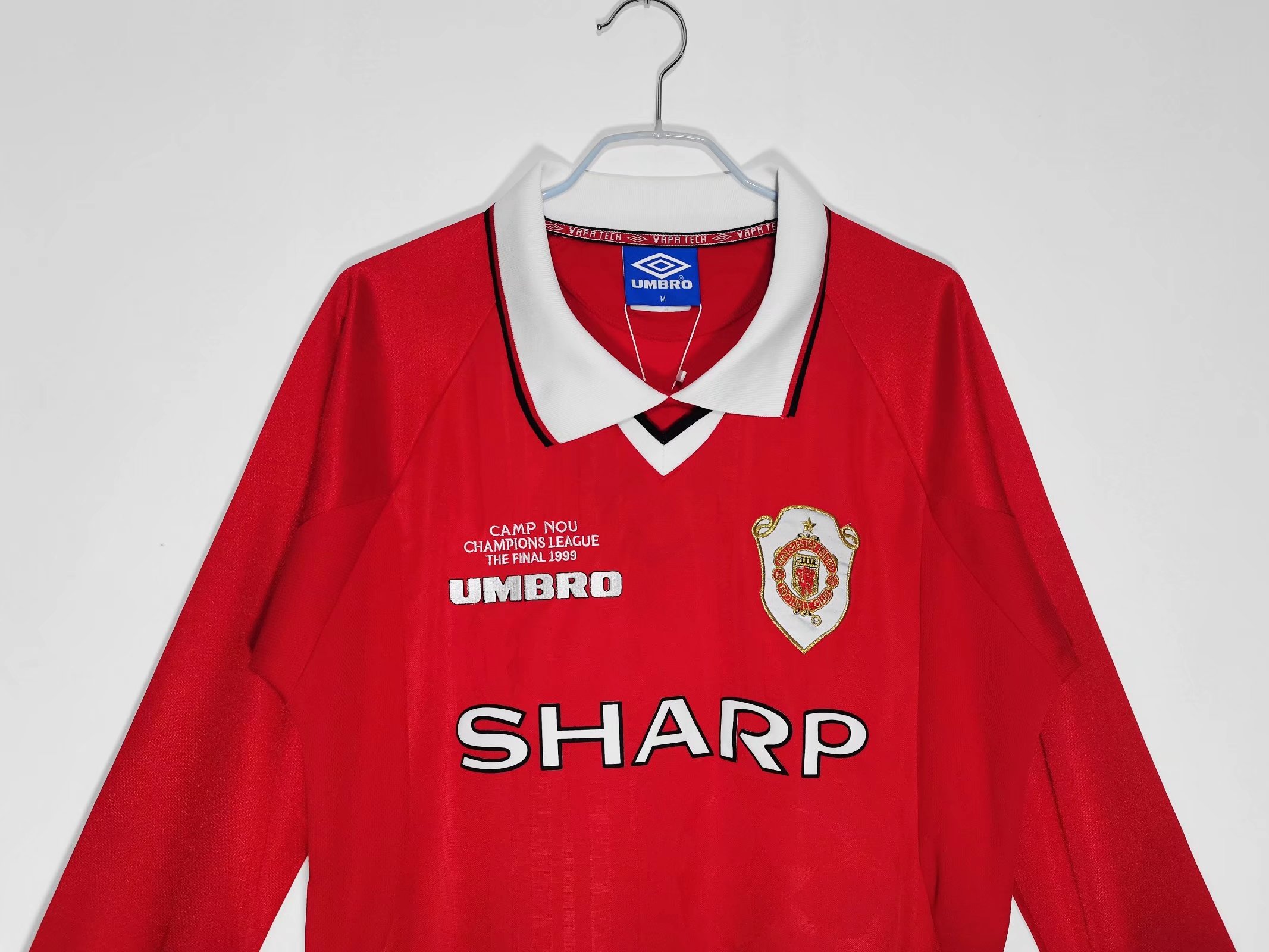 Retro Manchester United 1999 Final Home Long Sleeves 3