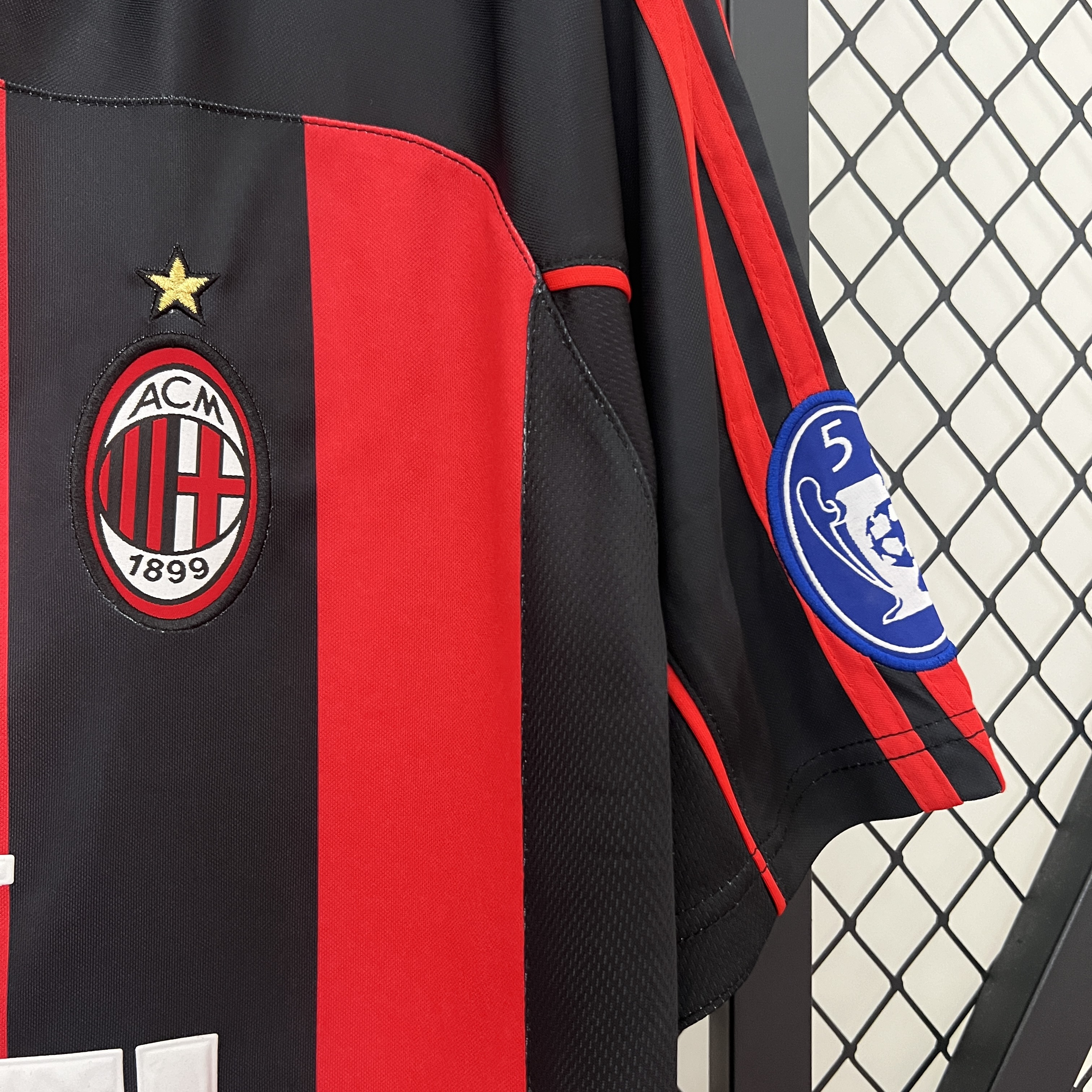 Retro 00/01 AC Milan Home with Patches S-XXL 3