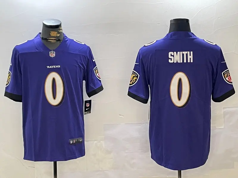 Baltimore Ravens #0 Smith Purple