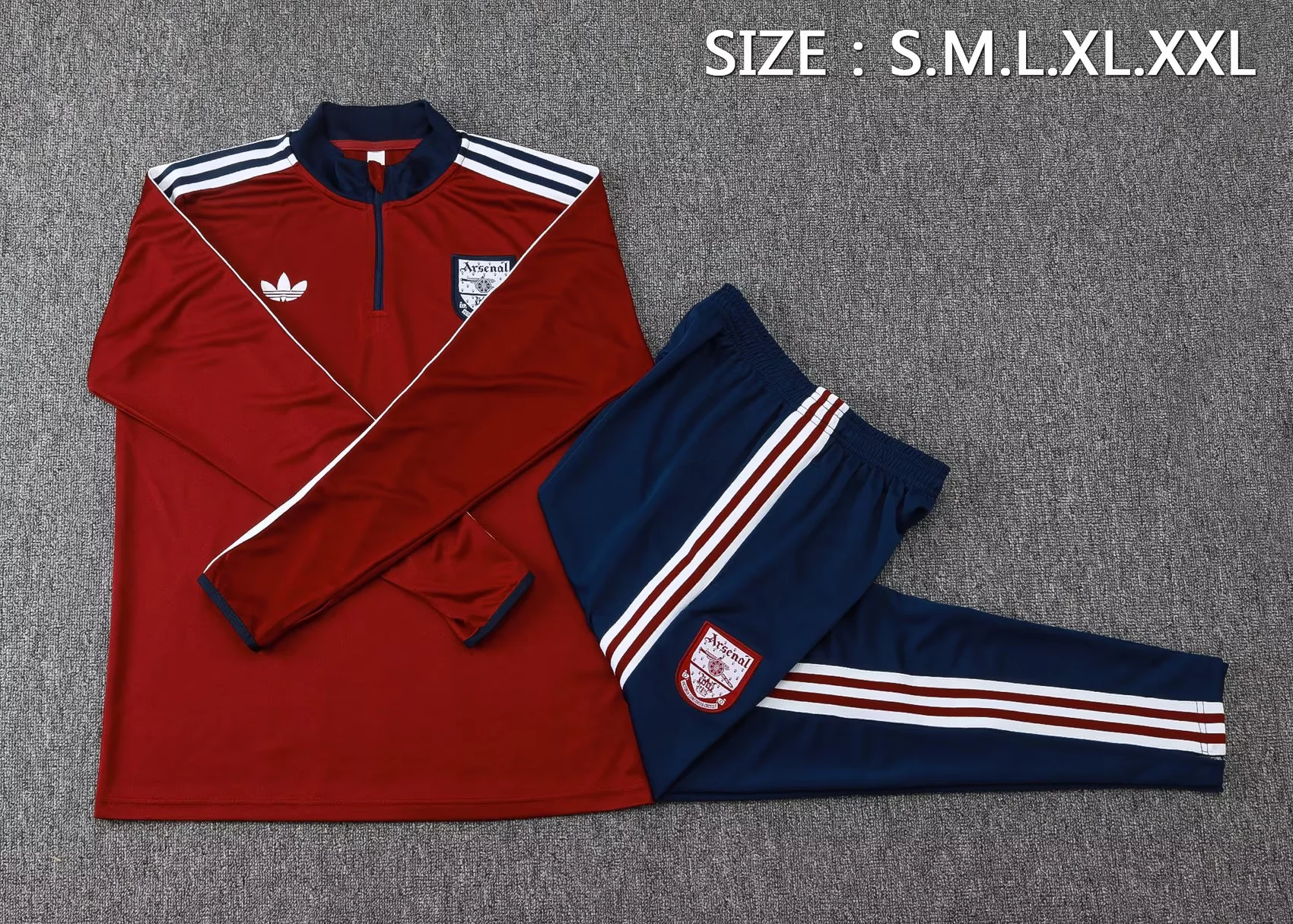 Adult/ Kids 2526 Arsenal half zipper Training Suit B2539# 3