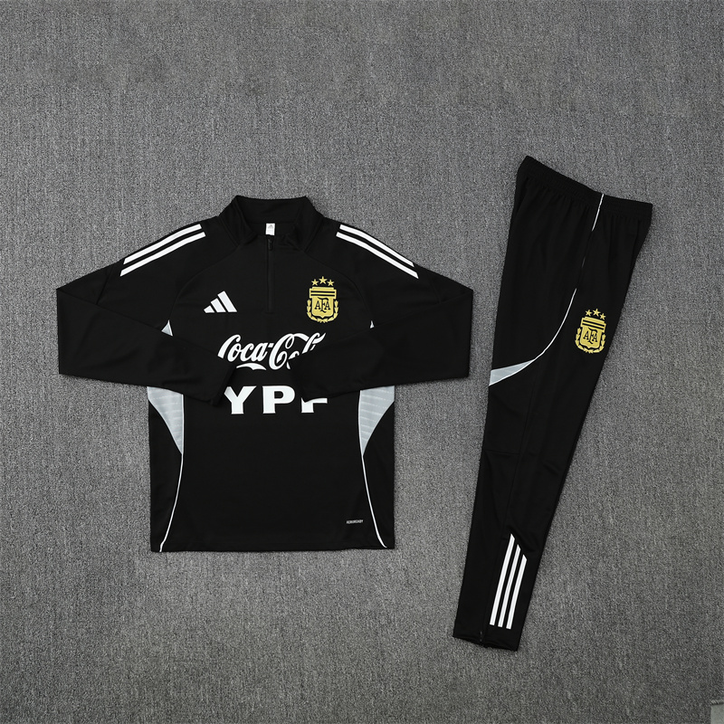 Argentina 2526 Half Zipper Training Suit Black