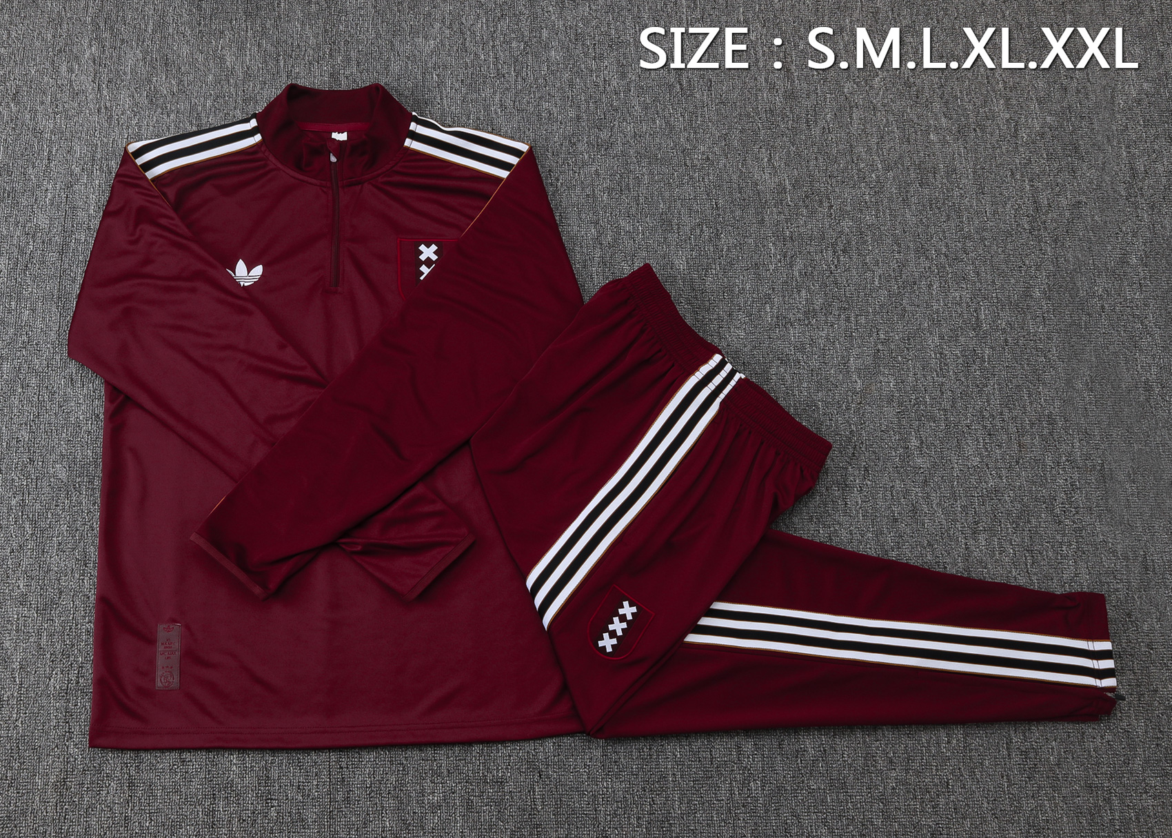 Adult/ Kids Ajax Half Zipper Training Suit B2540 3