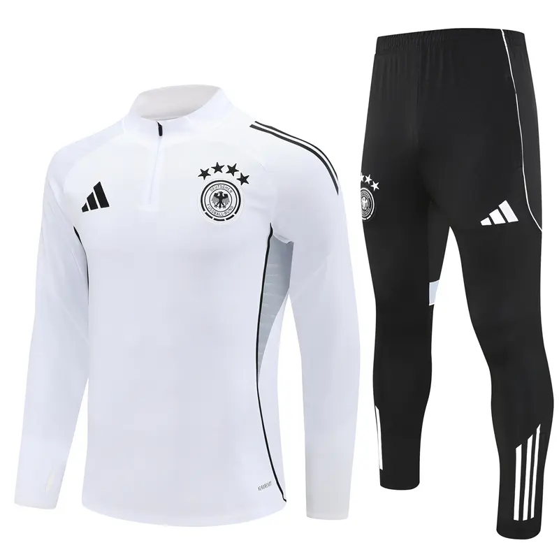 Adult DFB Half Zipper Training Suit White 801