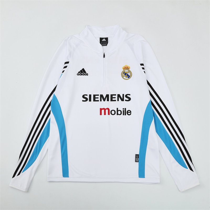 Real Madrid 03/04 half zipper Training White