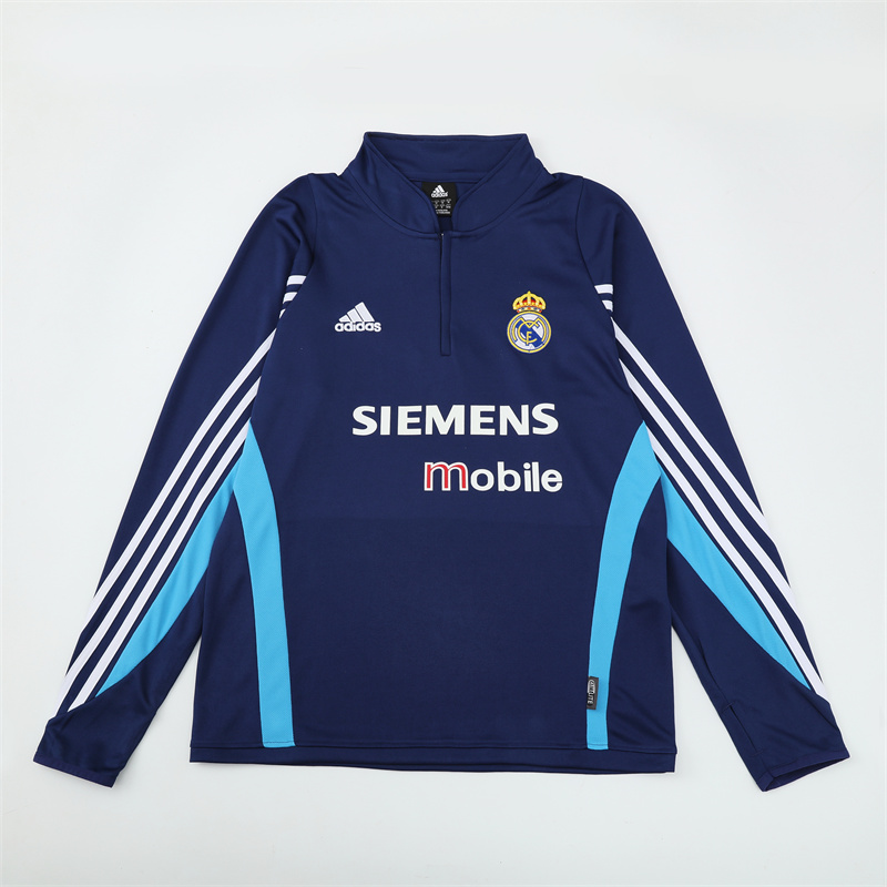 Real Madrid 03/04 half zipper Training Dark Blue