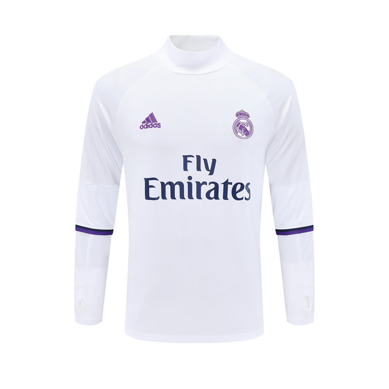 Real Madrid 16/17 half zipper Training White