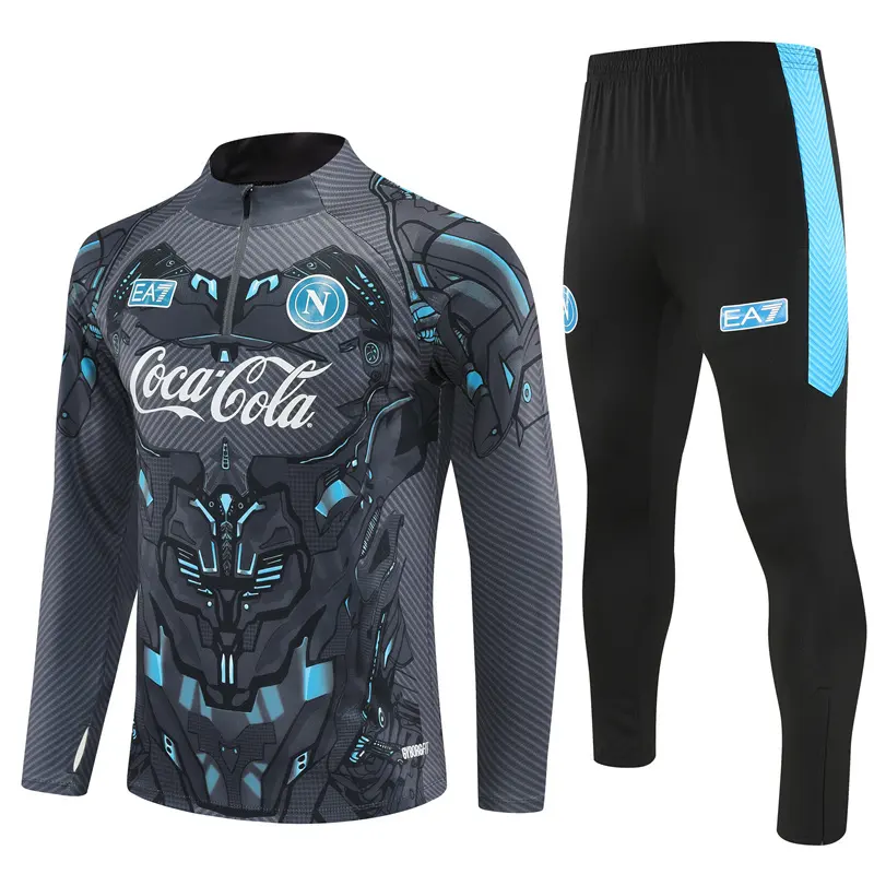 Adult 2526 Napoli half zipper Training suit Gray