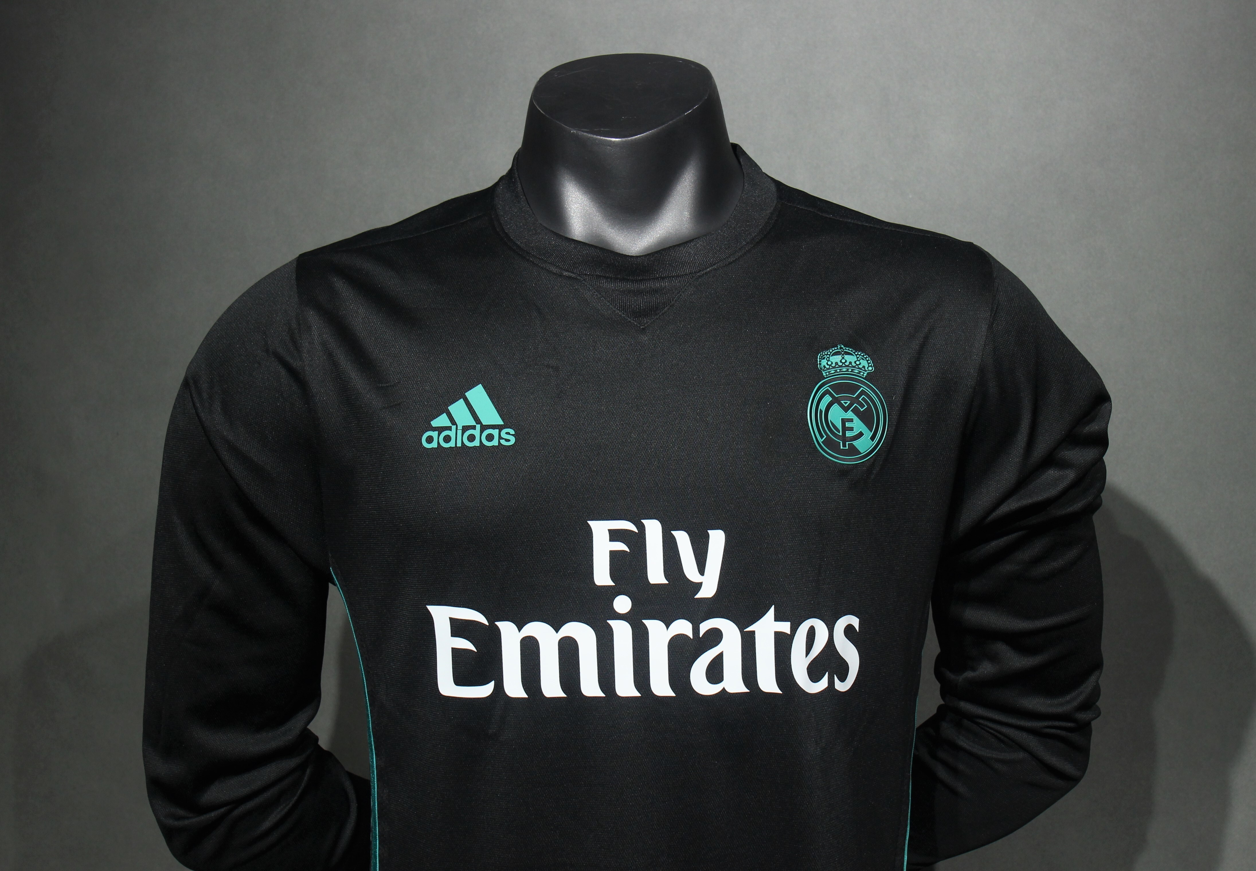 Player Version Retro Real Madrid 17/18 Away Long Sleesves S-3XL