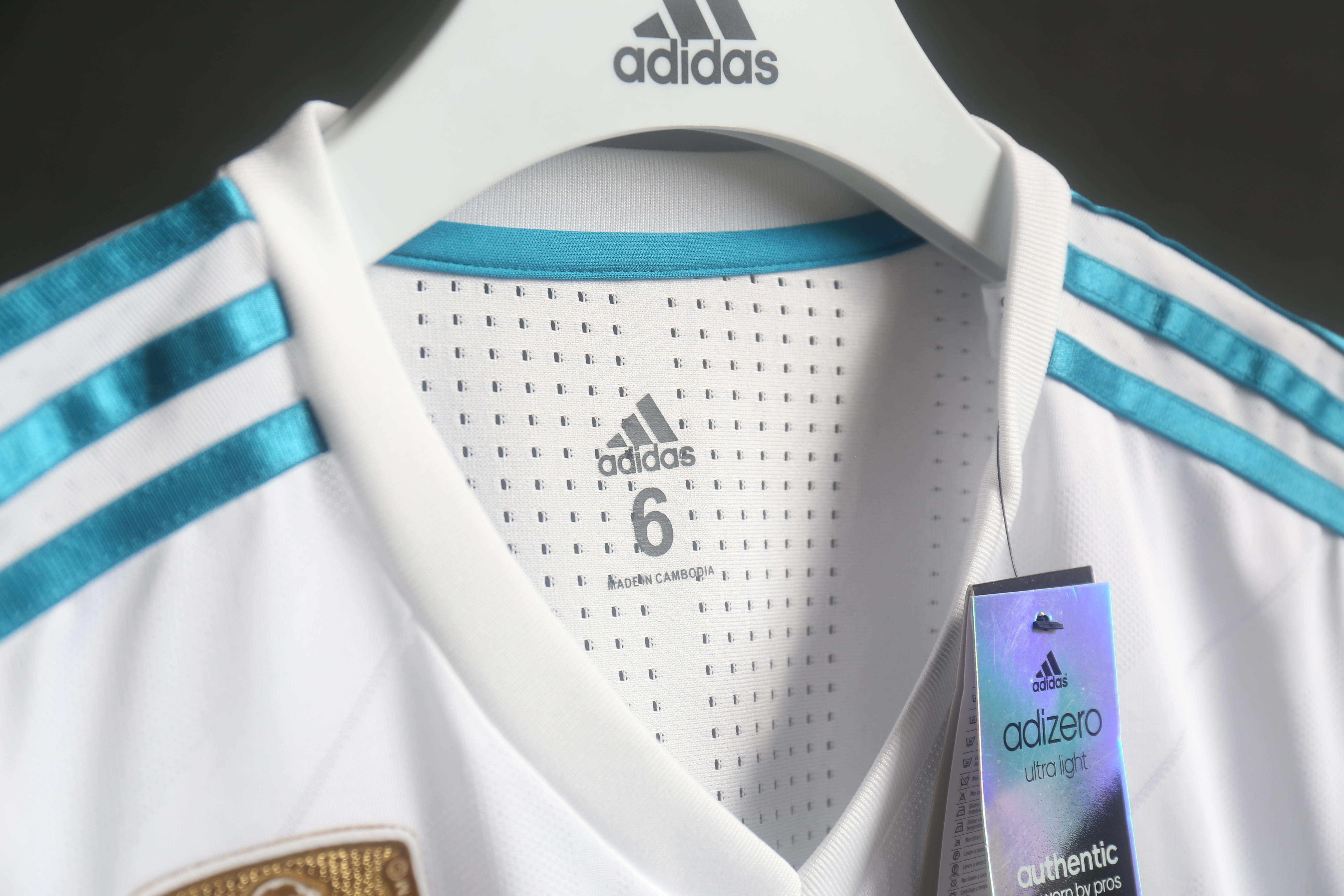 Player Version Retro Real Madrid 17/18 Home Long Sleeves S-3XL