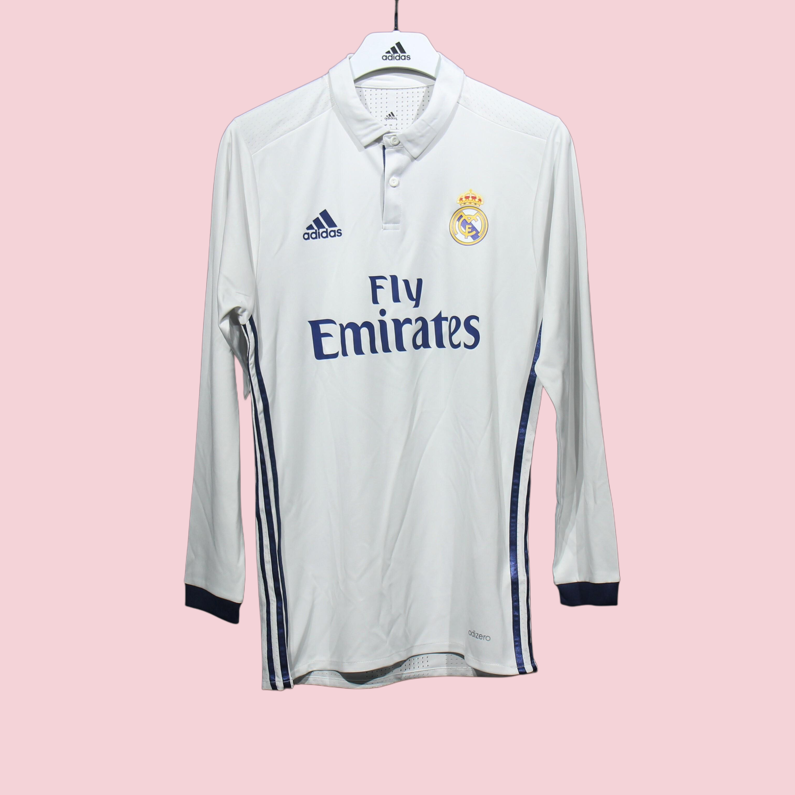 Player Version Retro Real Madrid 16/17 Home Long Sleeves S-3XL