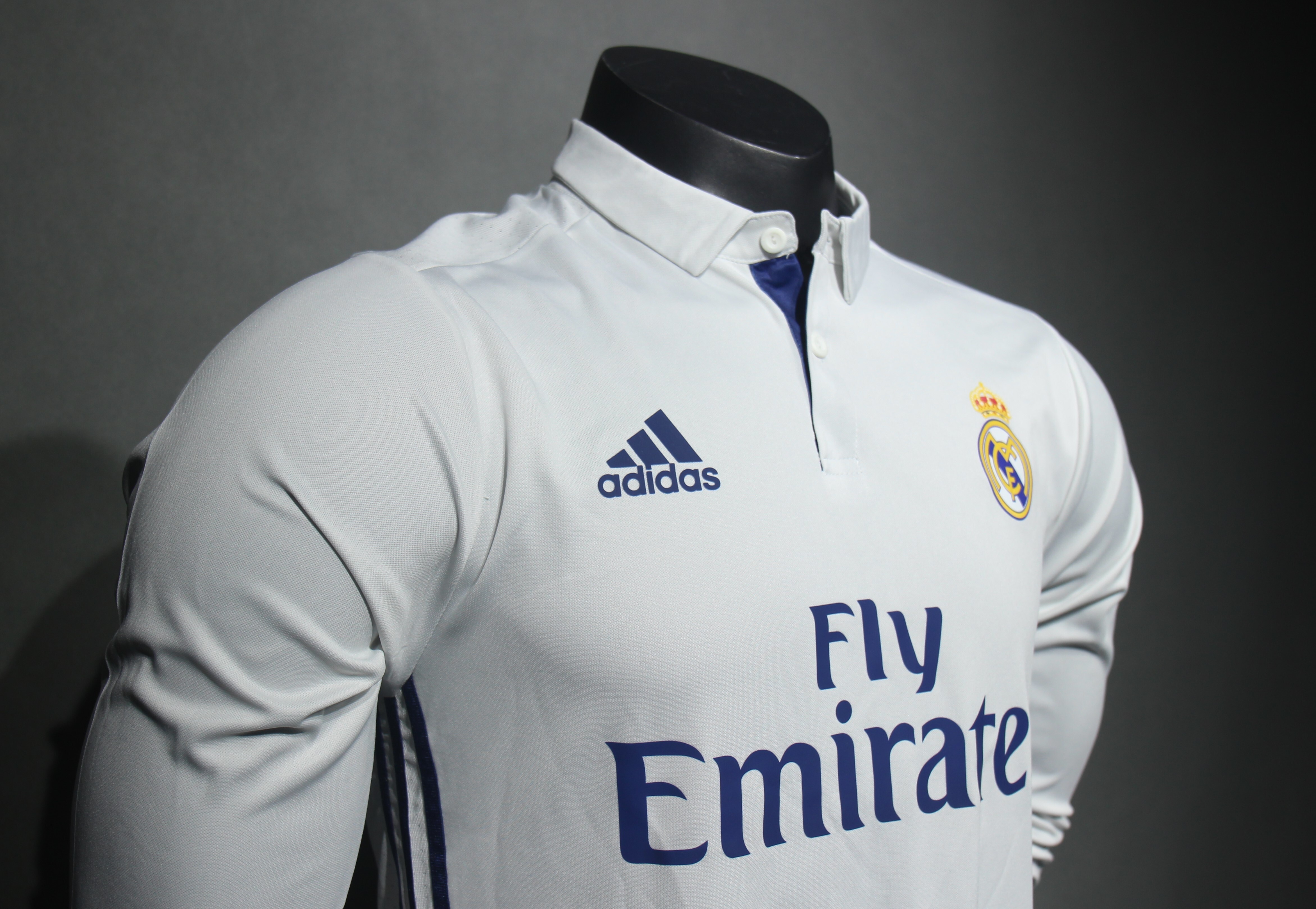 Player Version Retro Real Madrid 16/17 Home Long Sleeves S-3XL