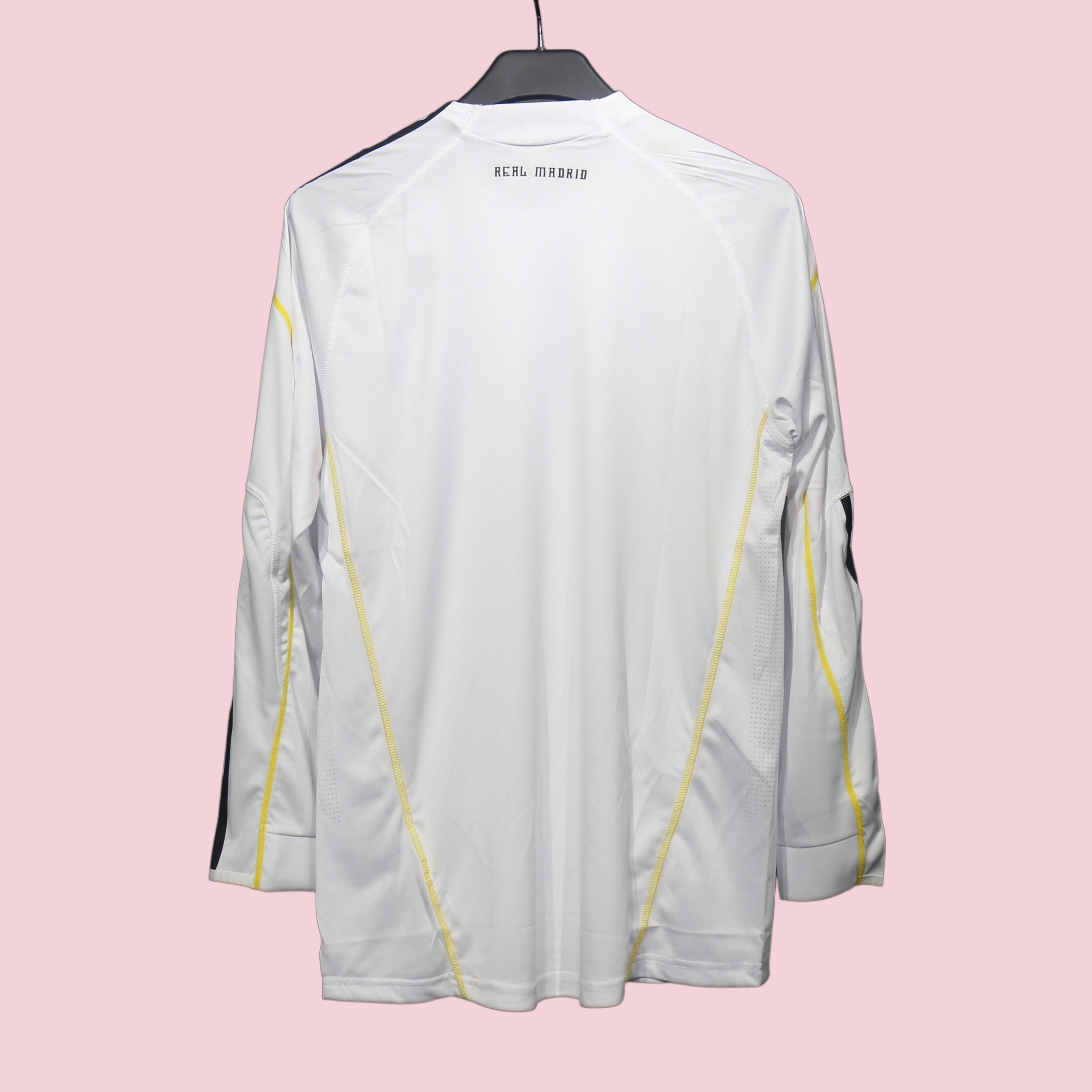 Player Version Retro Real Madrid 09/10 Home Long Sleeves S-3XL