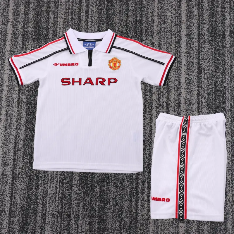 Manchester United Kids Retro Man Utd 98/99 White