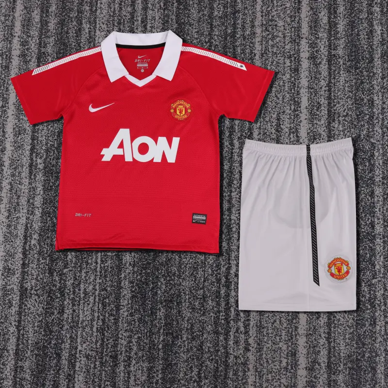 Manchester United Kids Retro Man Utd 10/11 Home