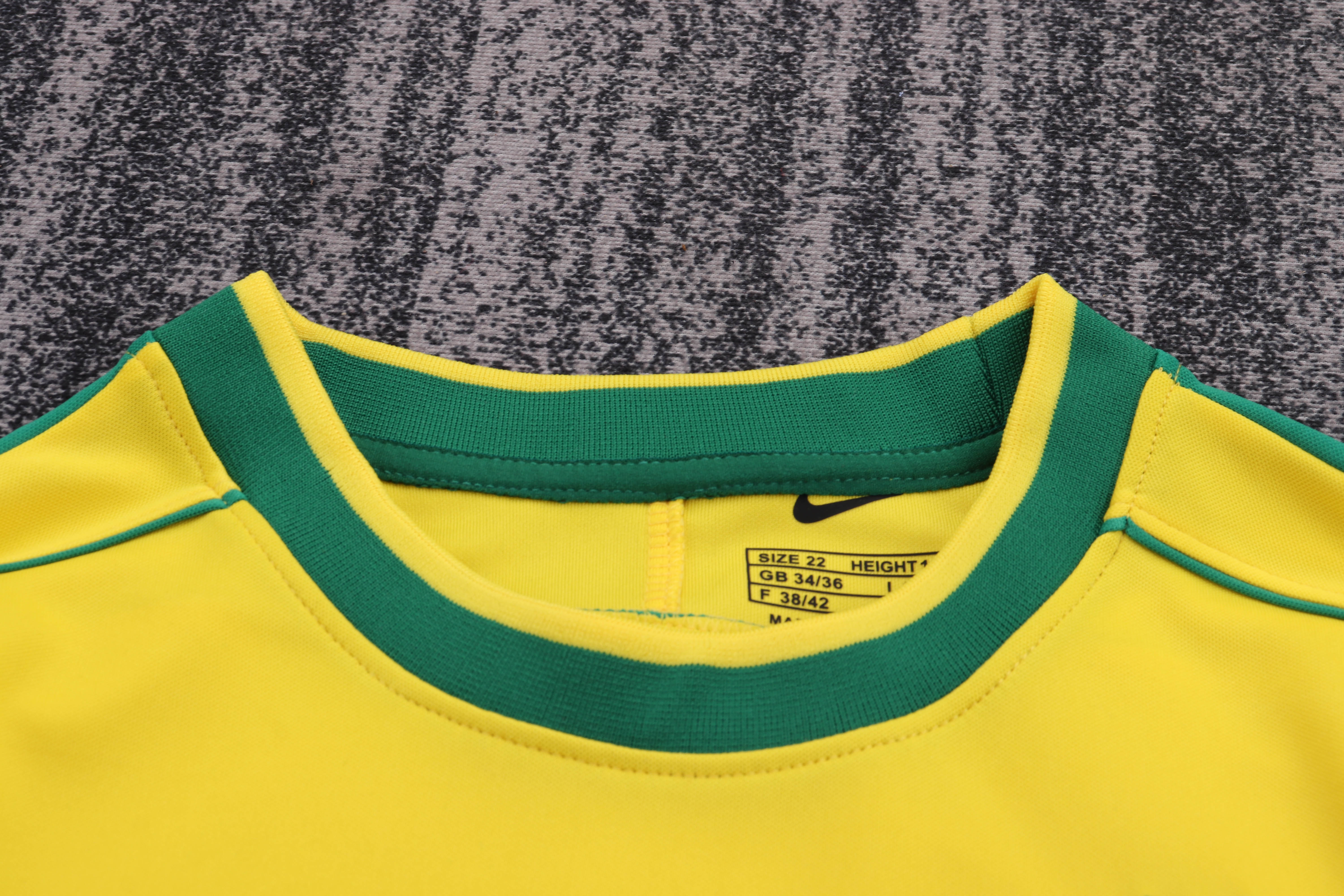 Kids Retro Brazil 1998 Home Long Sleeves 16-28 4