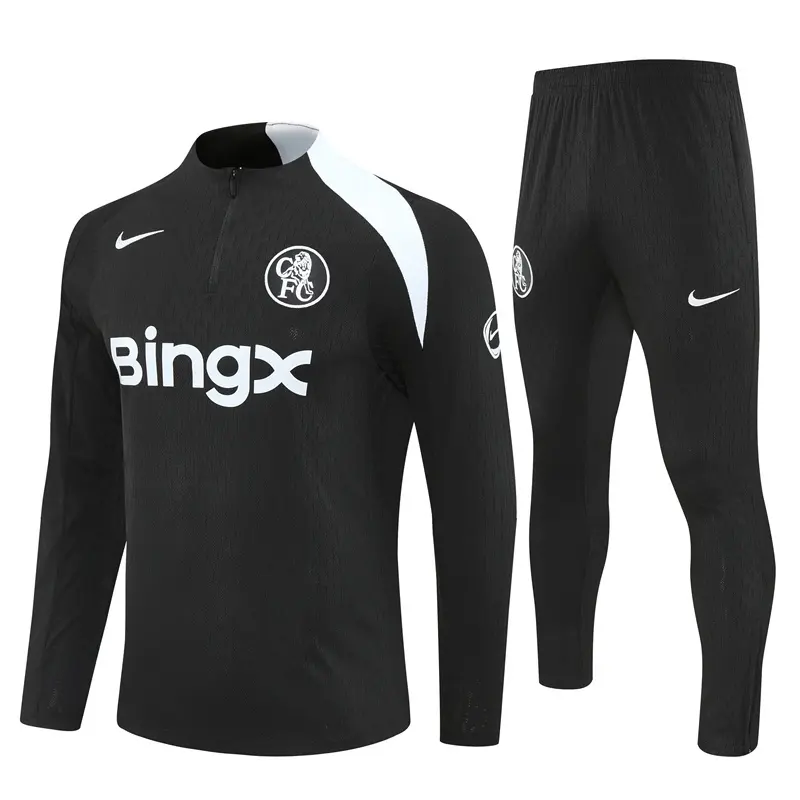 Adult / Kids Chelsea 25/26 Half Zipper Training Suit Black