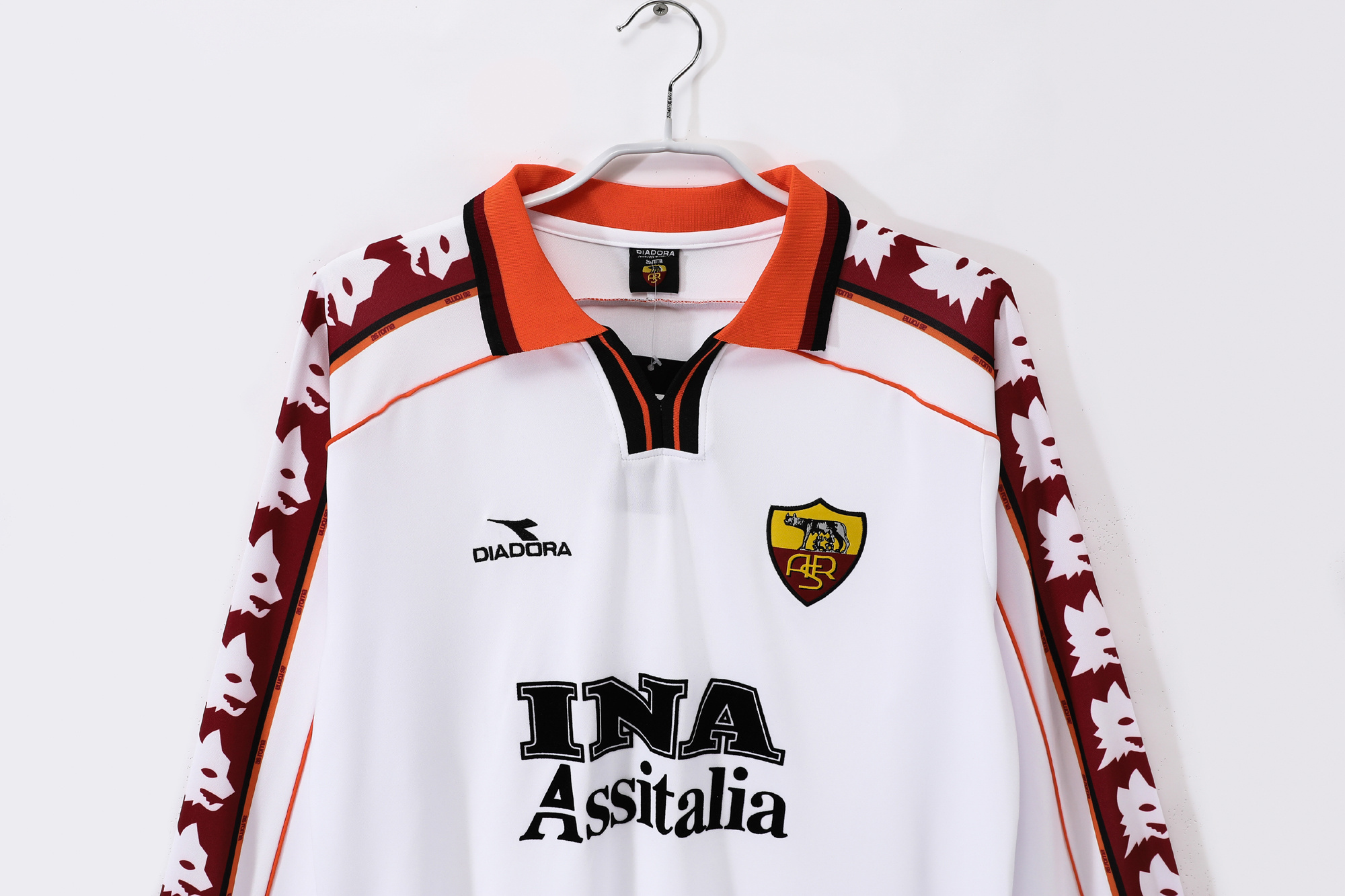 Retro Roma 98/99 Away Long Sleeves Jersey  S-XXL 4
