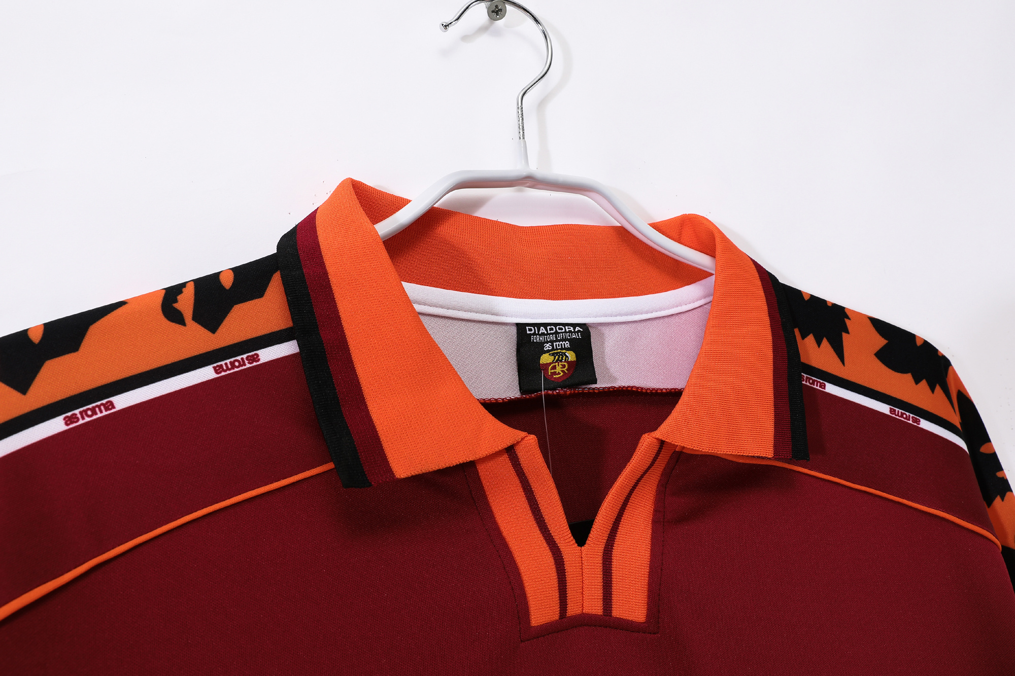 Retro Roma 98/99 Home Long Sleeves Jersey  S-XXL 4