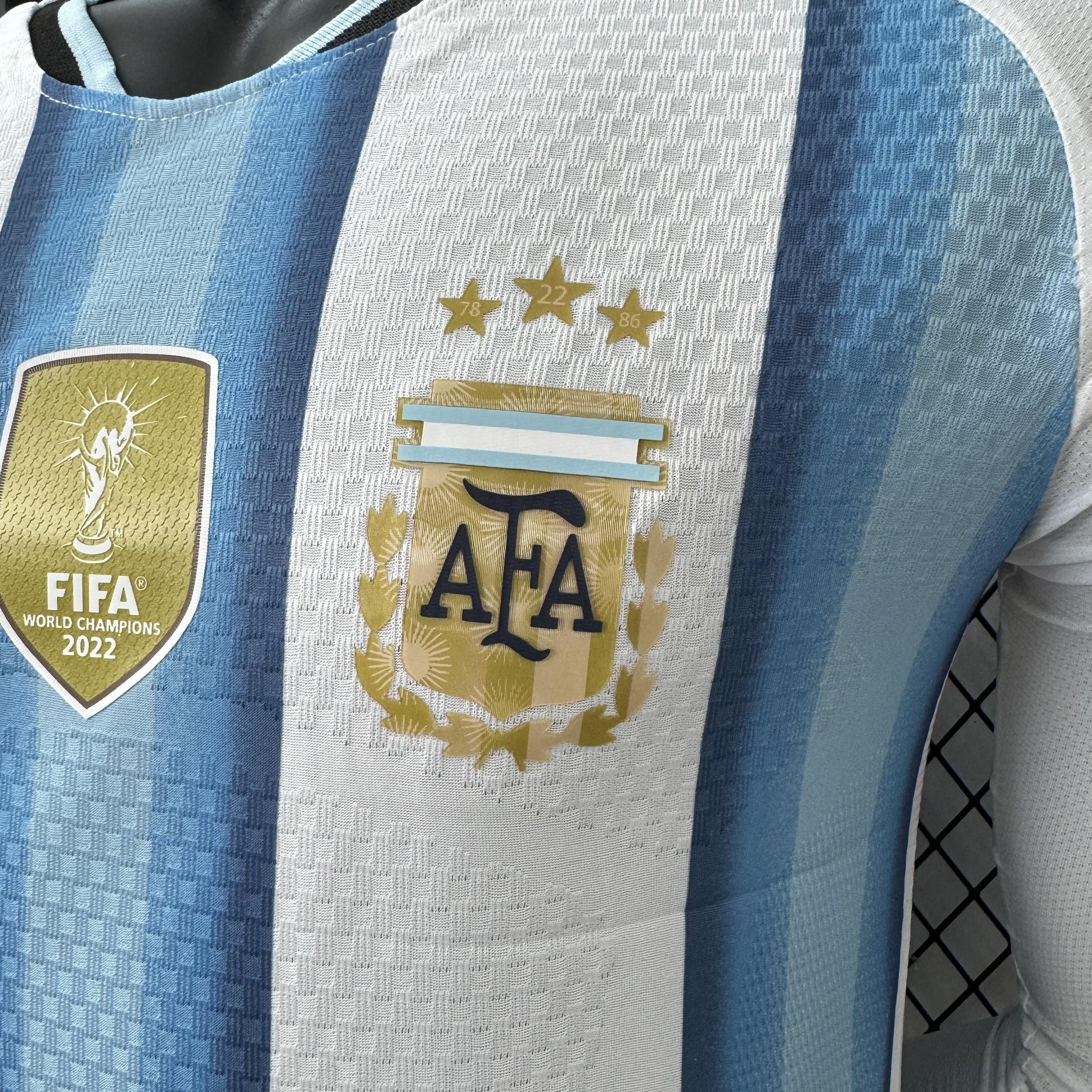 Player Version 2026 World Cup Argentina Home Jersey Long Sleeves S-3XL 4