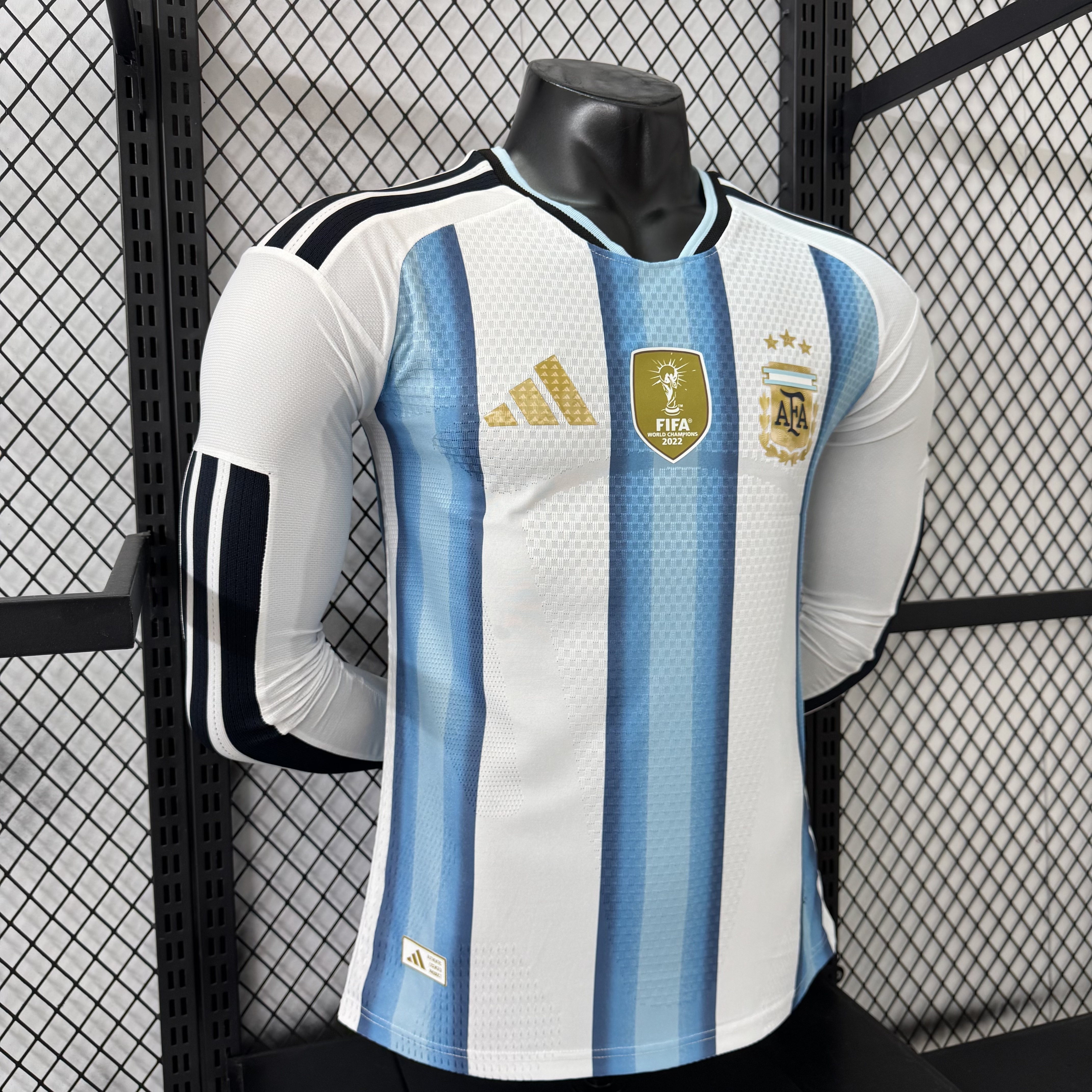 Player Version 2026 World Cup Argentina Home Jersey Long Sleeves S-3XL 3