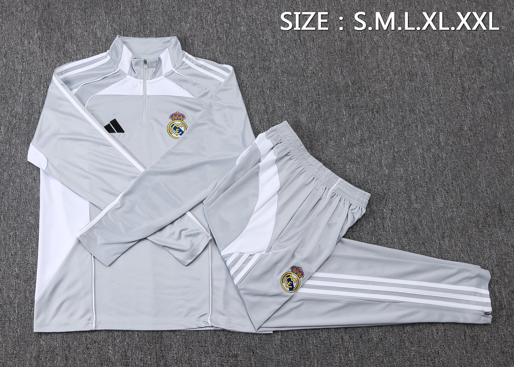 Adult / Kids 2526 Real Madrid Half Zipper Training Suit 3